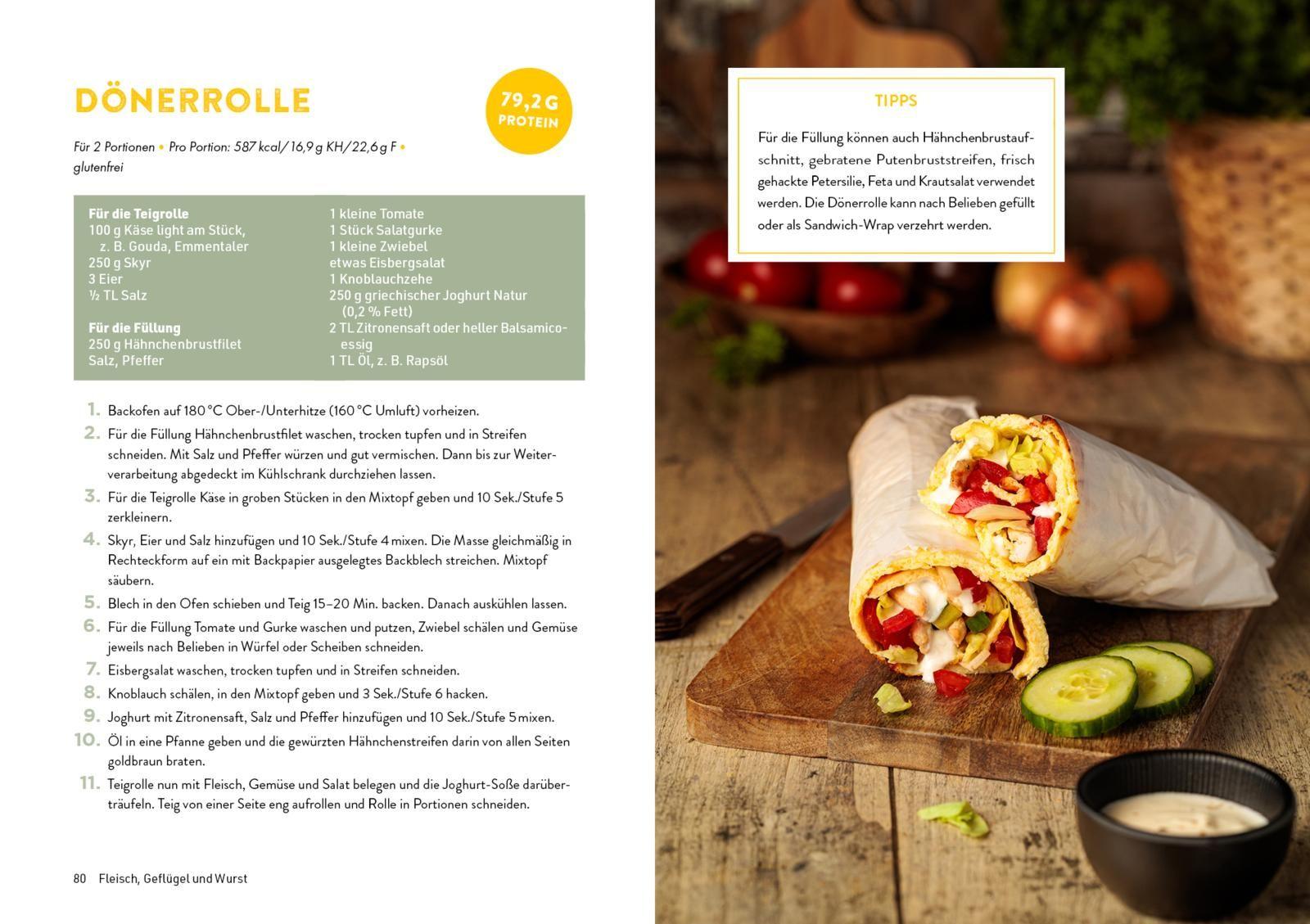 Beispielinhalt (Bild) Das geniale High-Protein-Kochbuch für den Thermomix®