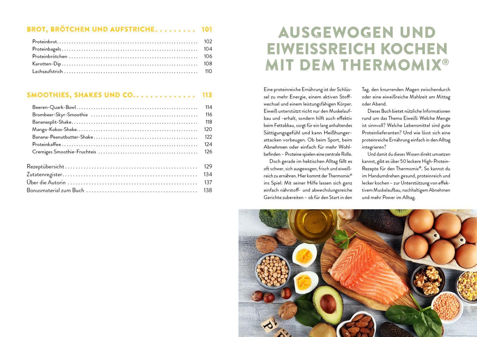 Beispielinhalt (Bild) Das geniale High-Protein-Kochbuch für den Thermomix®