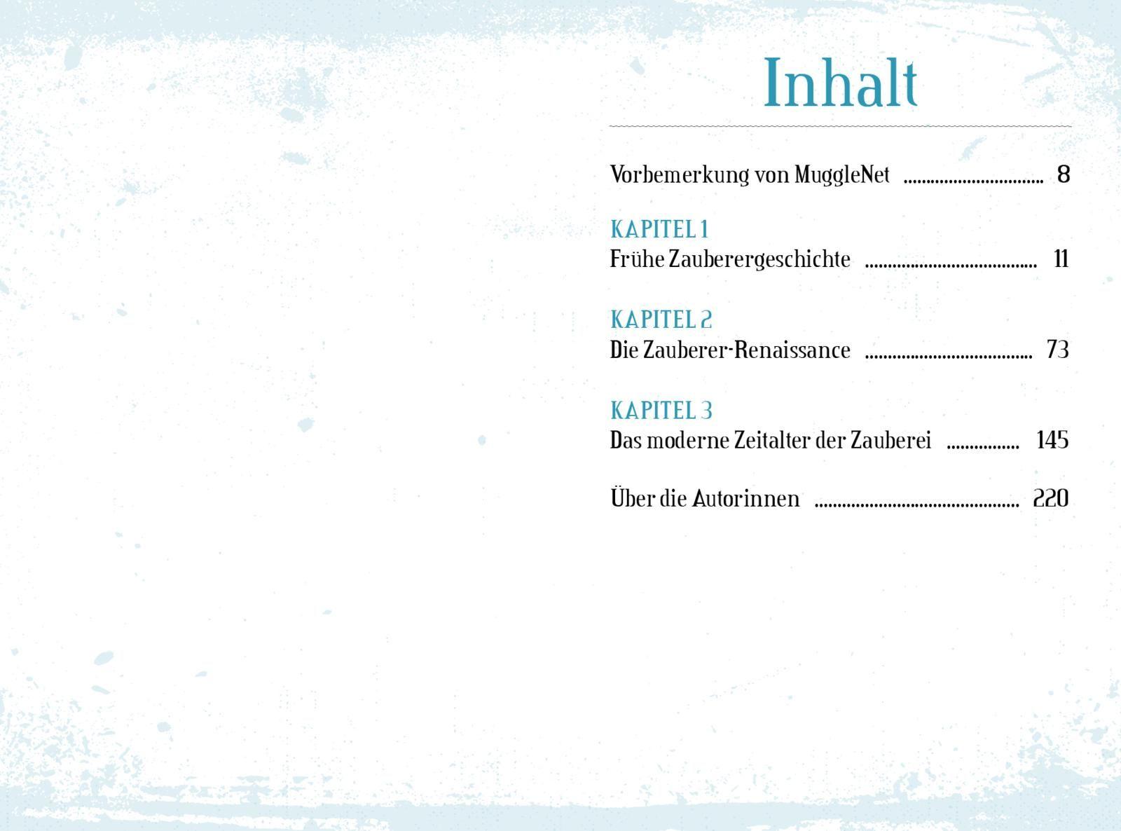 Beispielinhalt (Bild) Die Geschichte der Magie für Potter-Fans