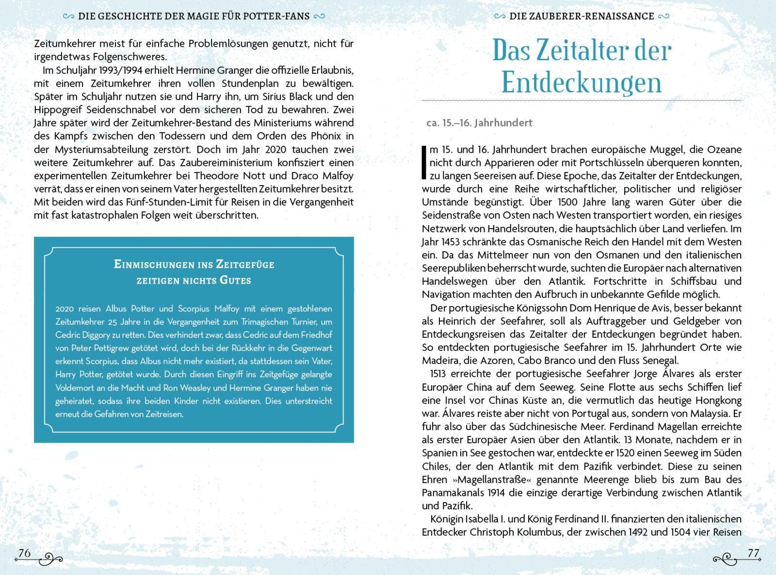 Beispielinhalt (Bild) Die Geschichte der Magie für Potter-Fans