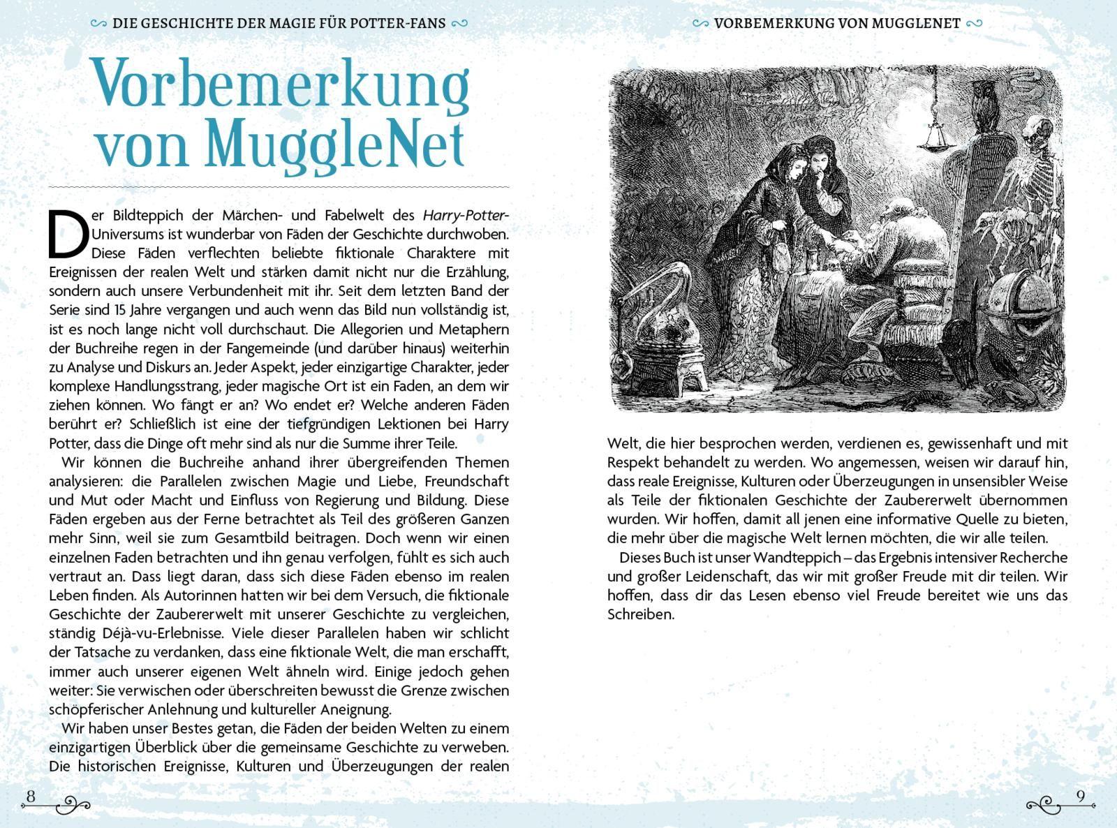 Beispielinhalt (Bild) Die Geschichte der Magie für Potter-Fans