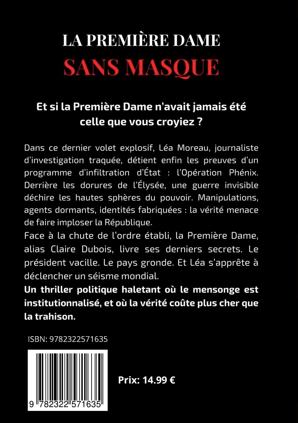 Rückseitencover La Première Dame Sans Masque