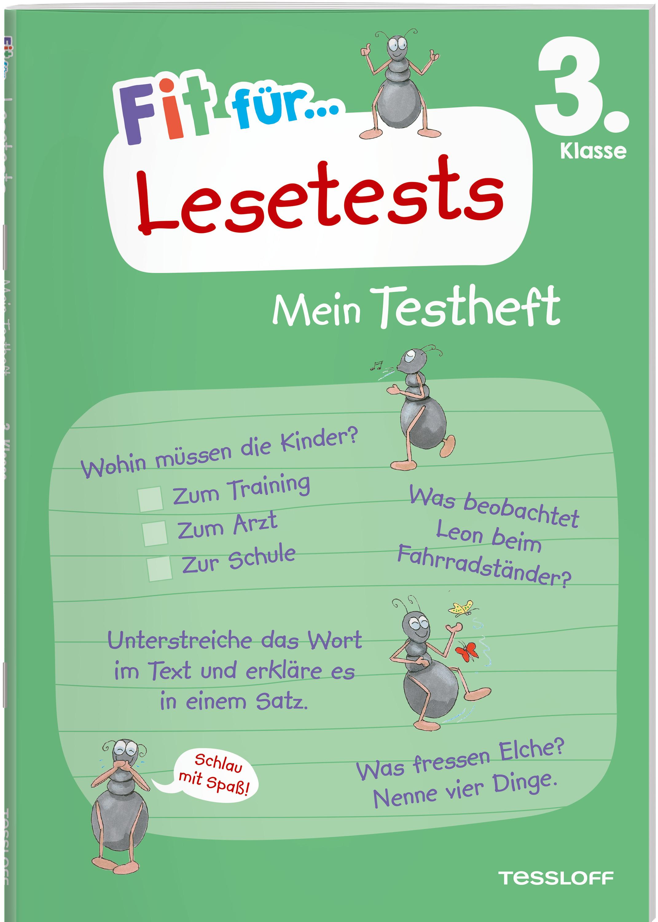 Vorderes Coverbild Fit für Lesetests 3. Klasse. Mein Testheft