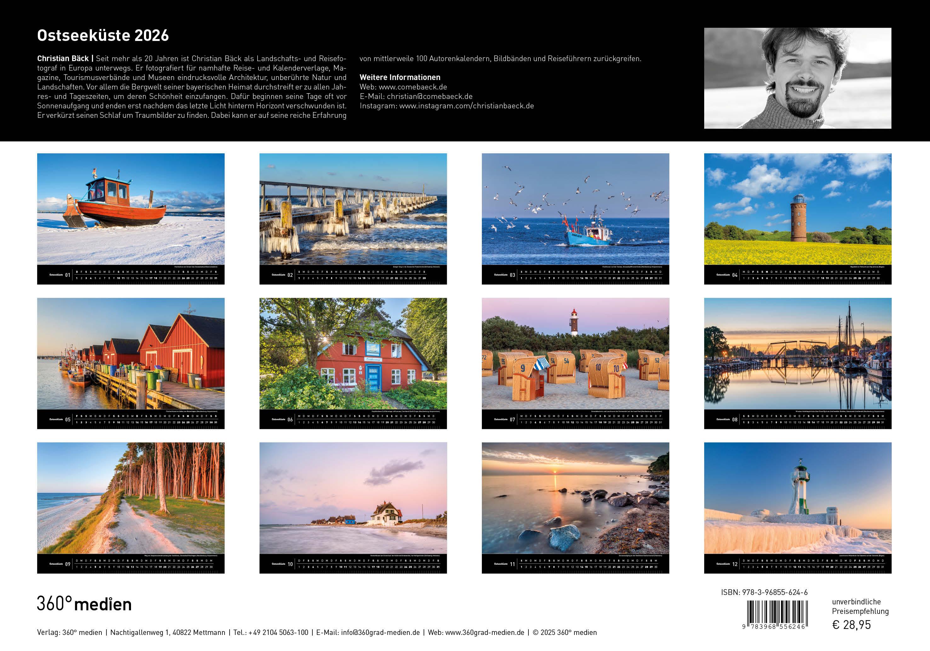 Rückseitencover Ostseeküste Premiumkalender 2026