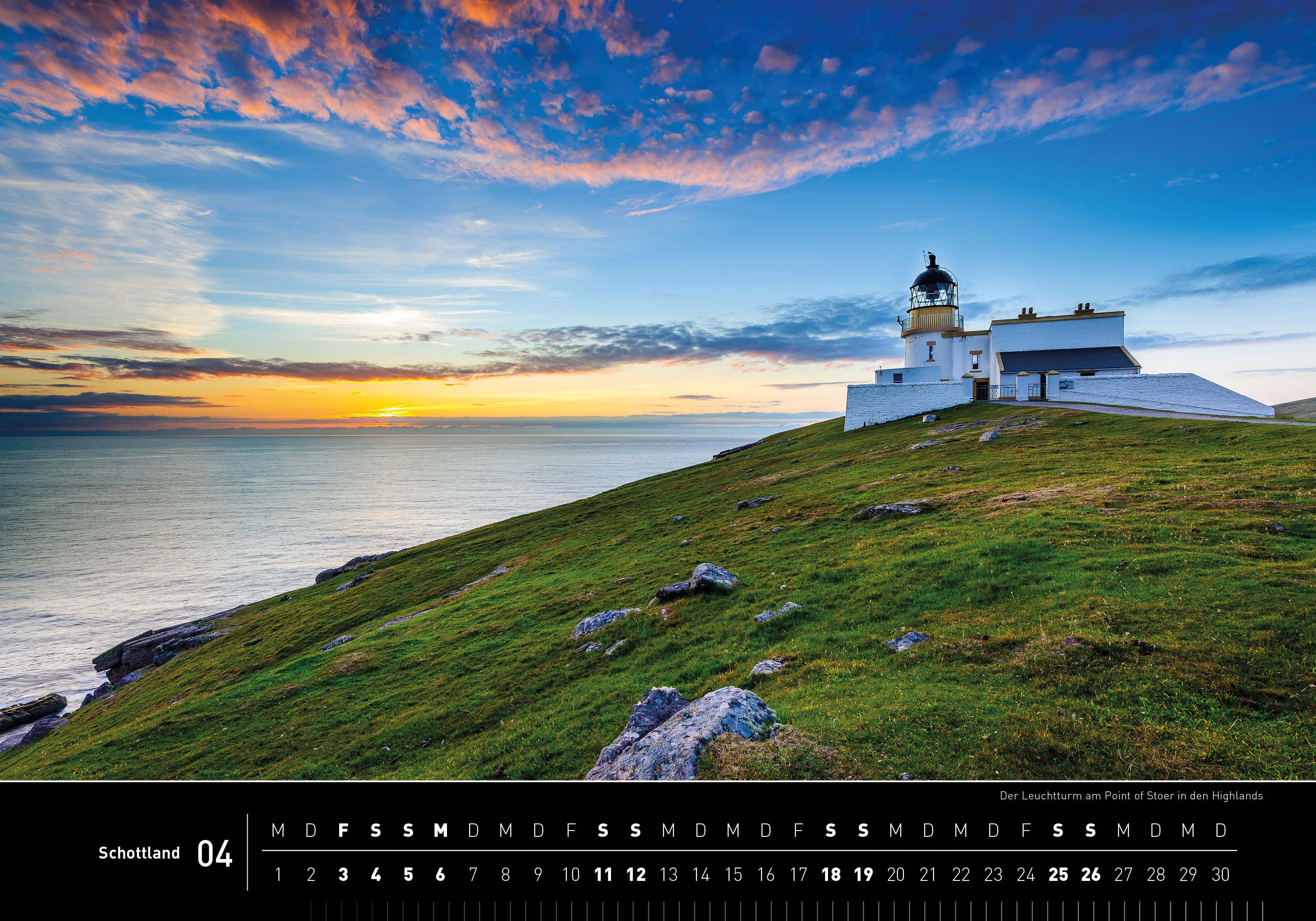 Beispielinhalt (Bild) Schottland Premiumkalender 2026