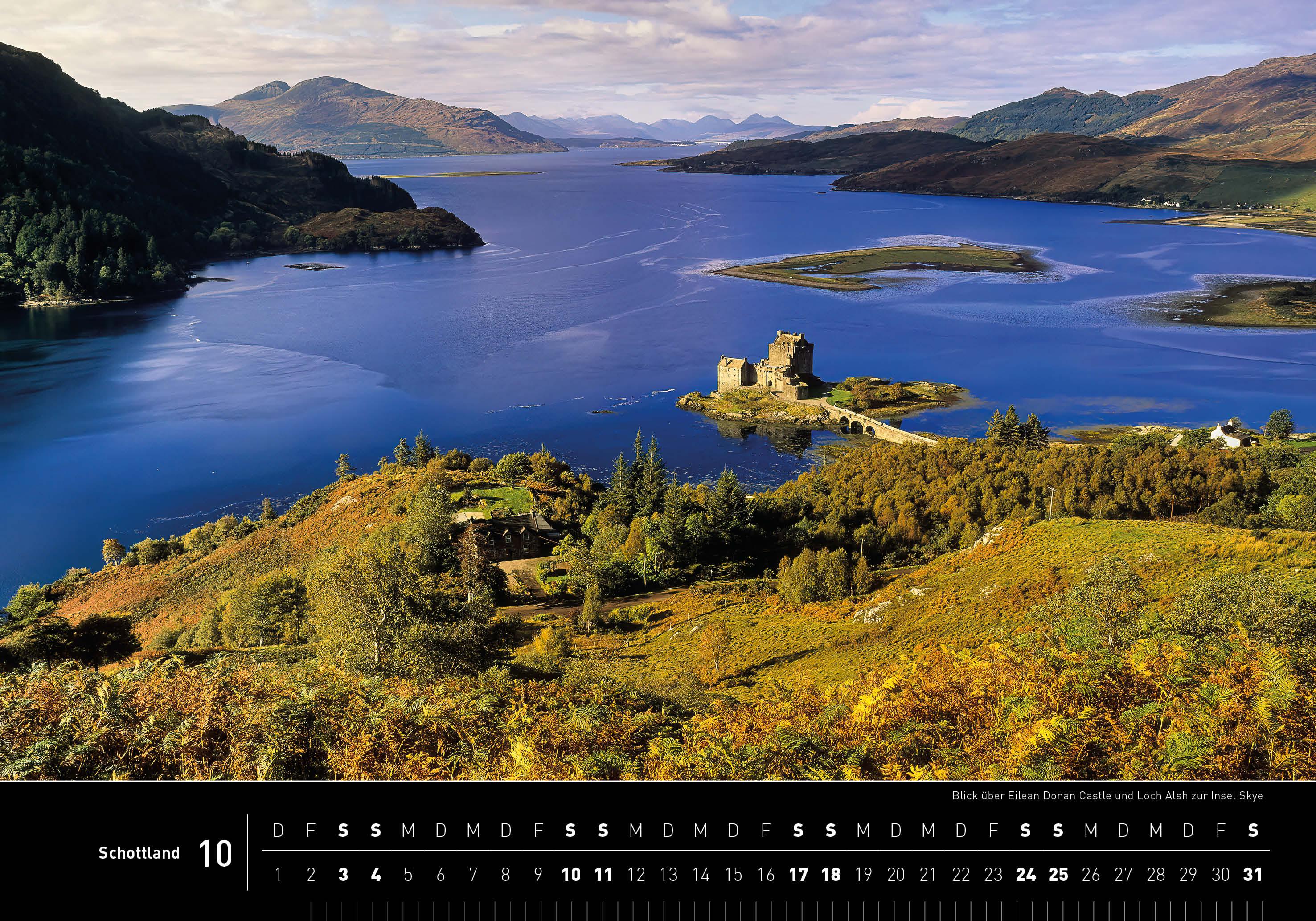 Beispielinhalt (Bild) Schottland Premiumkalender 2026