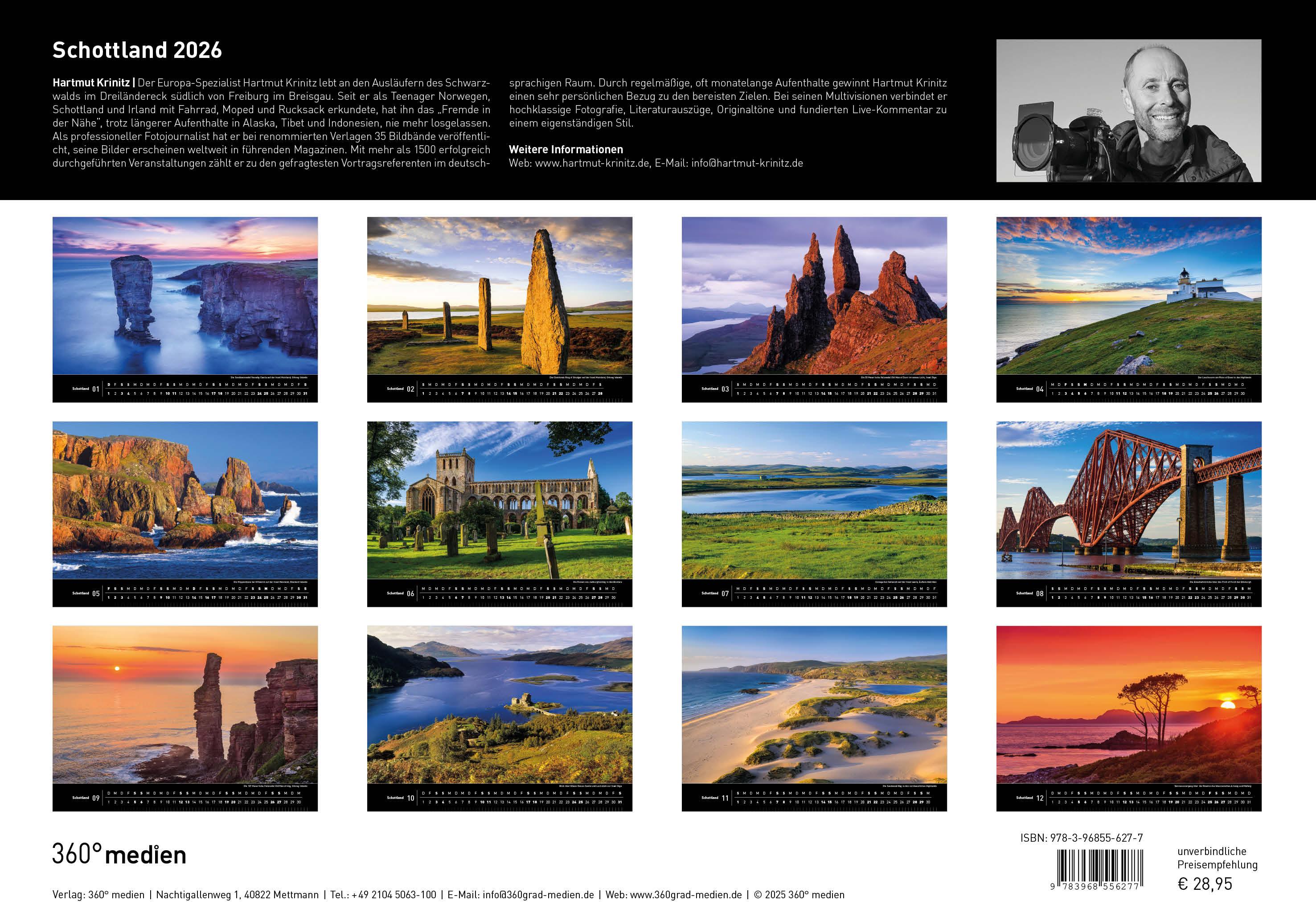 Rückseitencover Schottland Premiumkalender 2026