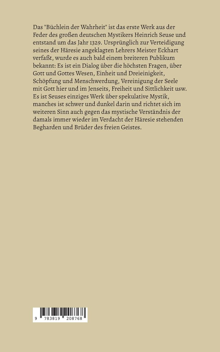 Rückseitencover Das Büchlein der Wahrheit