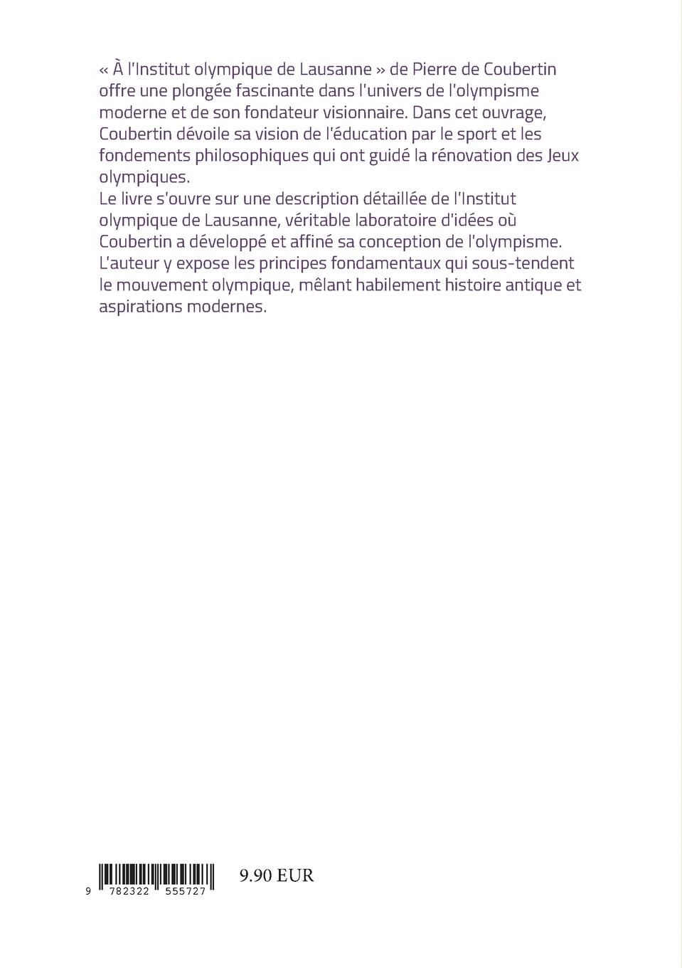 Rückseitencover À l'Institut olympique de Lausanne