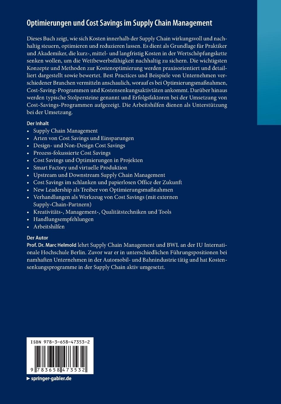 Rückseitencover Optimierungen und Cost Savings im Supply Chain Management