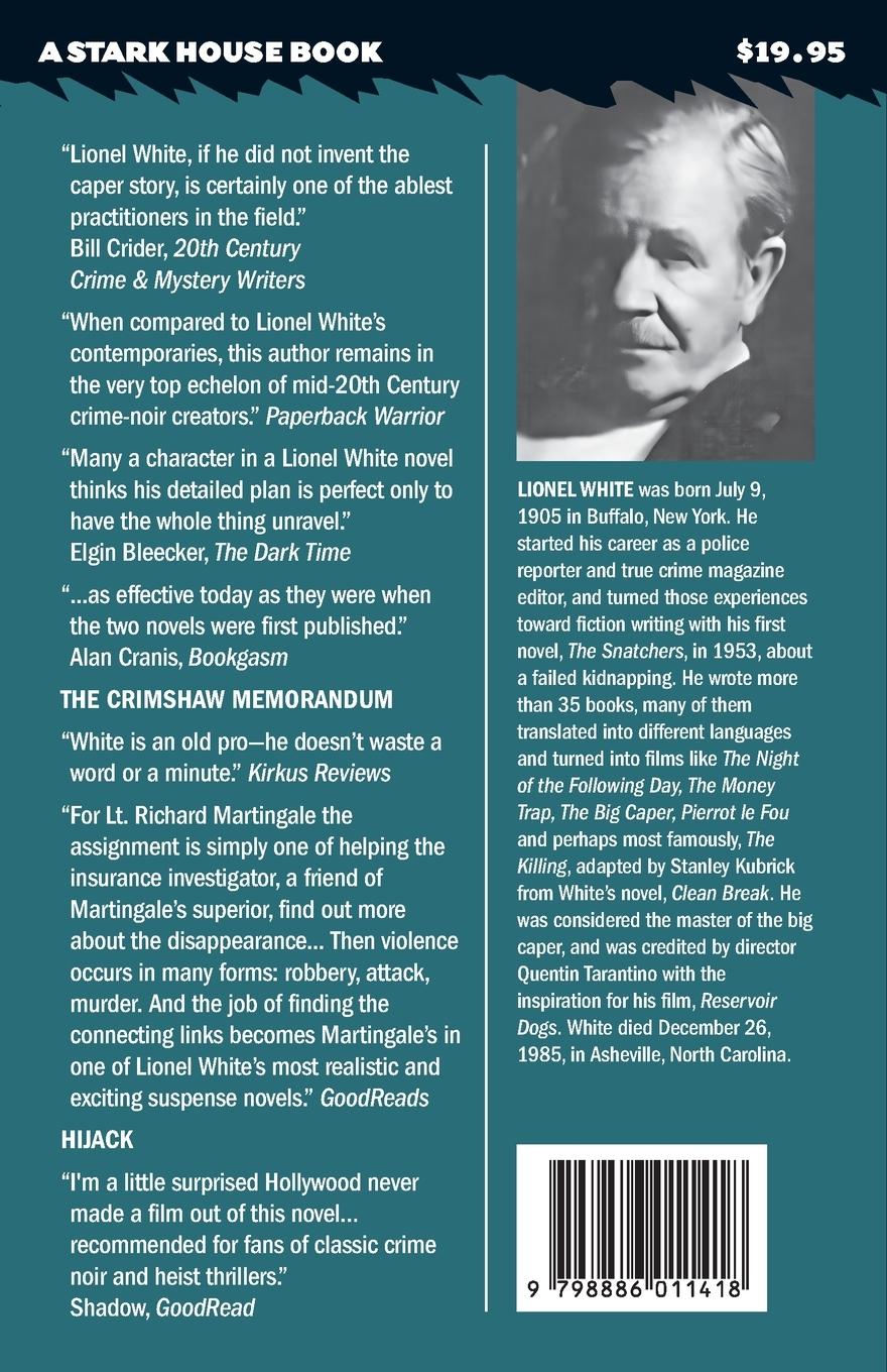 Rückseitencover The Crimshaw Memorandum / Hijack