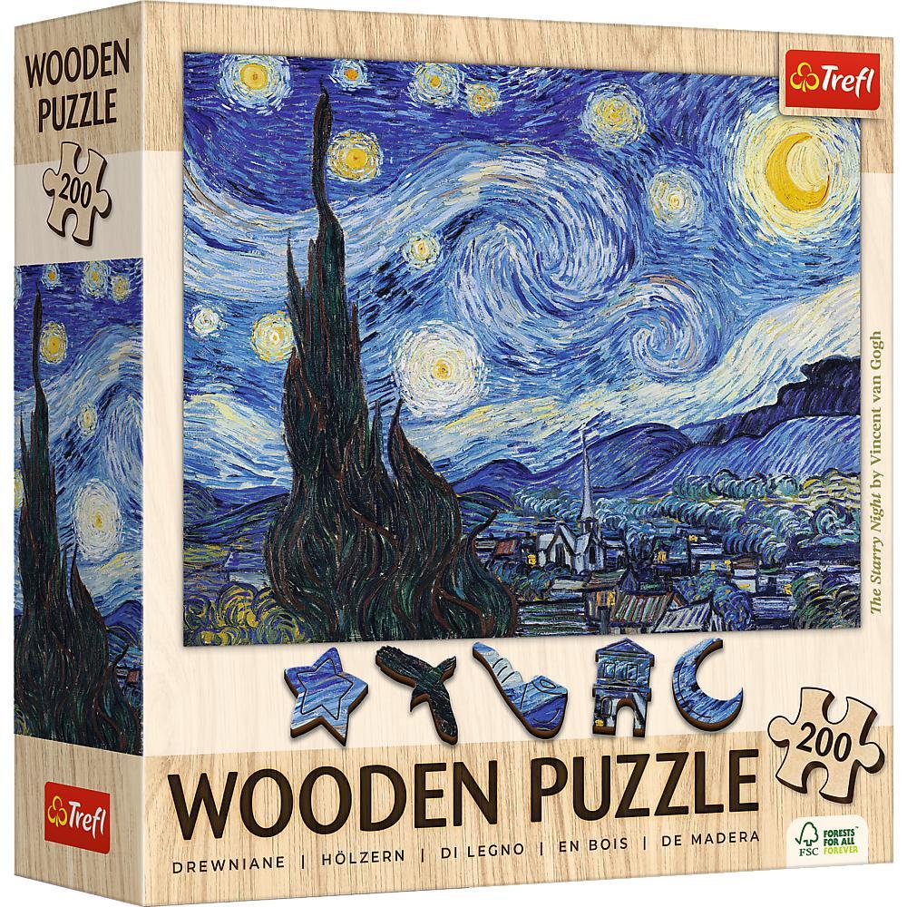 Vorderes Coverbild Holz Puzzles - "200" - Die Sternennacht / Vincent van Gogh