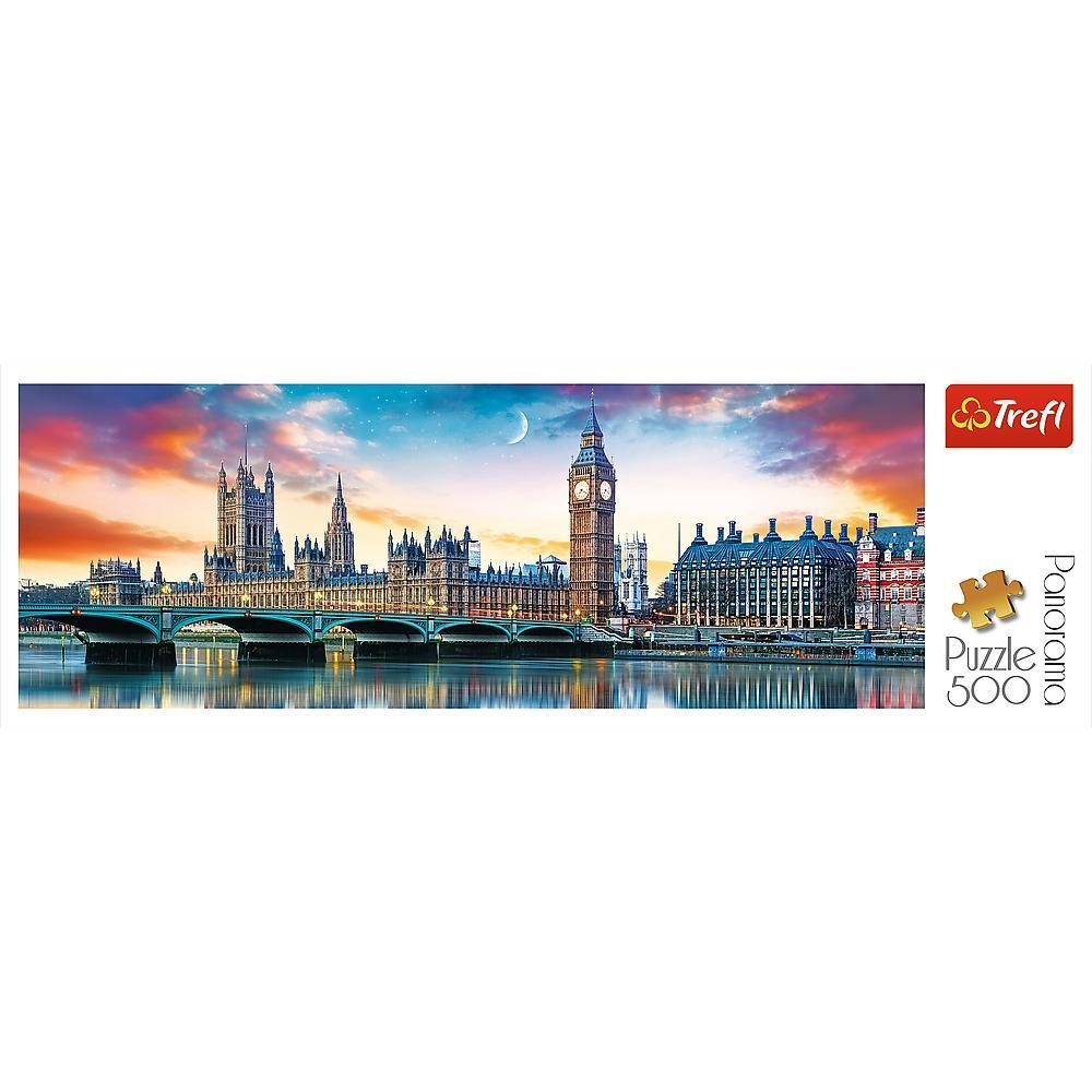 Beispielinhalt (Bild) Puzzles - "500 Panorama" - Big Ben und Palast of Westminster, London