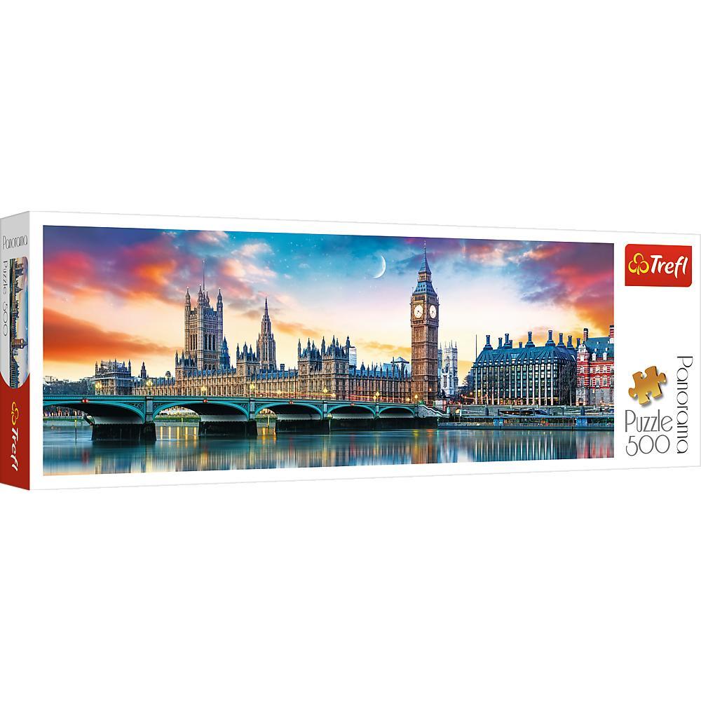 Vorderes Coverbild Puzzles - "500 Panorama" - Big Ben und Palast of Westminster, London