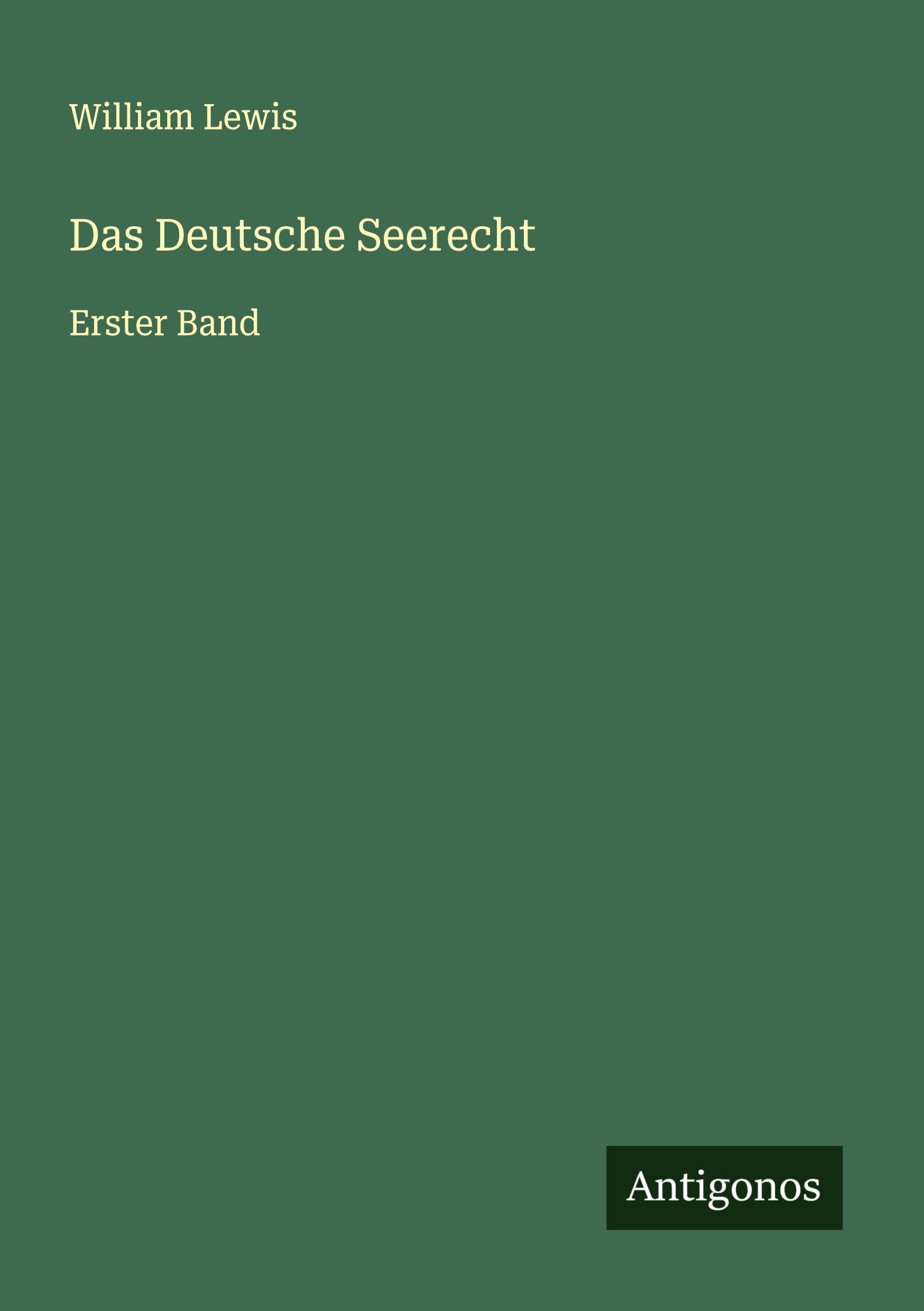 Vorderes Coverbild Das Deutsche Seerecht