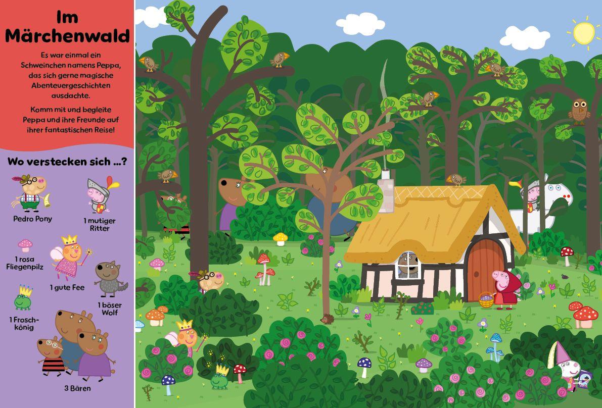 Beispielinhalt (Bild) Peppa Pig: Wo ist Peppa? Mein magisches Wimmelbuch