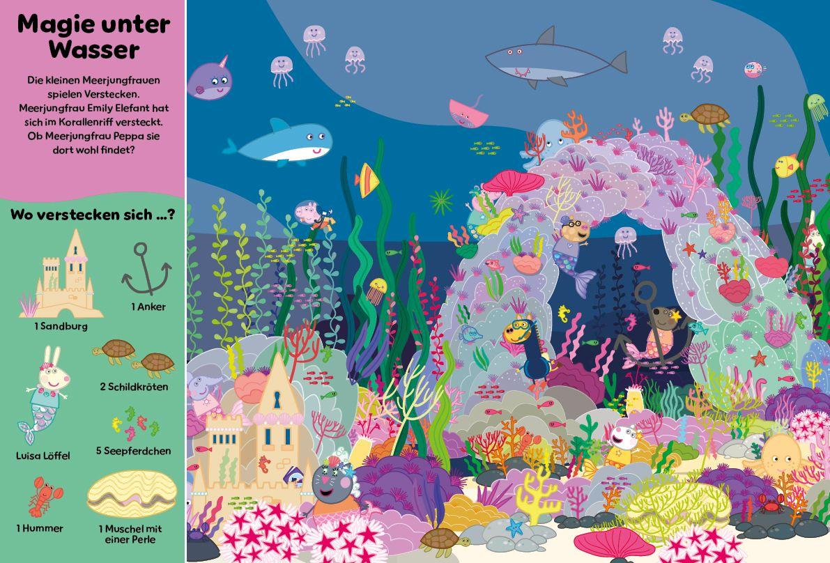 Beispielinhalt (Bild) Peppa Pig: Wo ist Peppa? Mein magisches Wimmelbuch