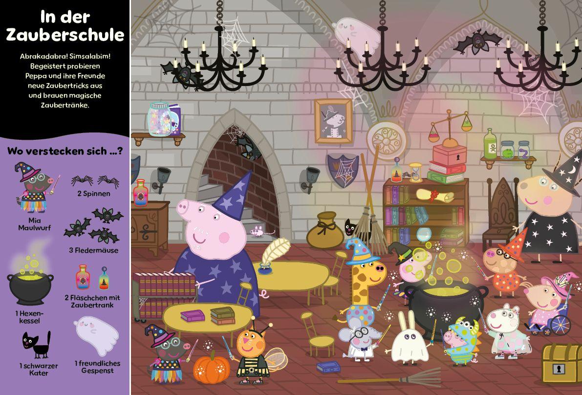 Beispielinhalt (Bild) Peppa Pig: Wo ist Peppa? Mein magisches Wimmelbuch