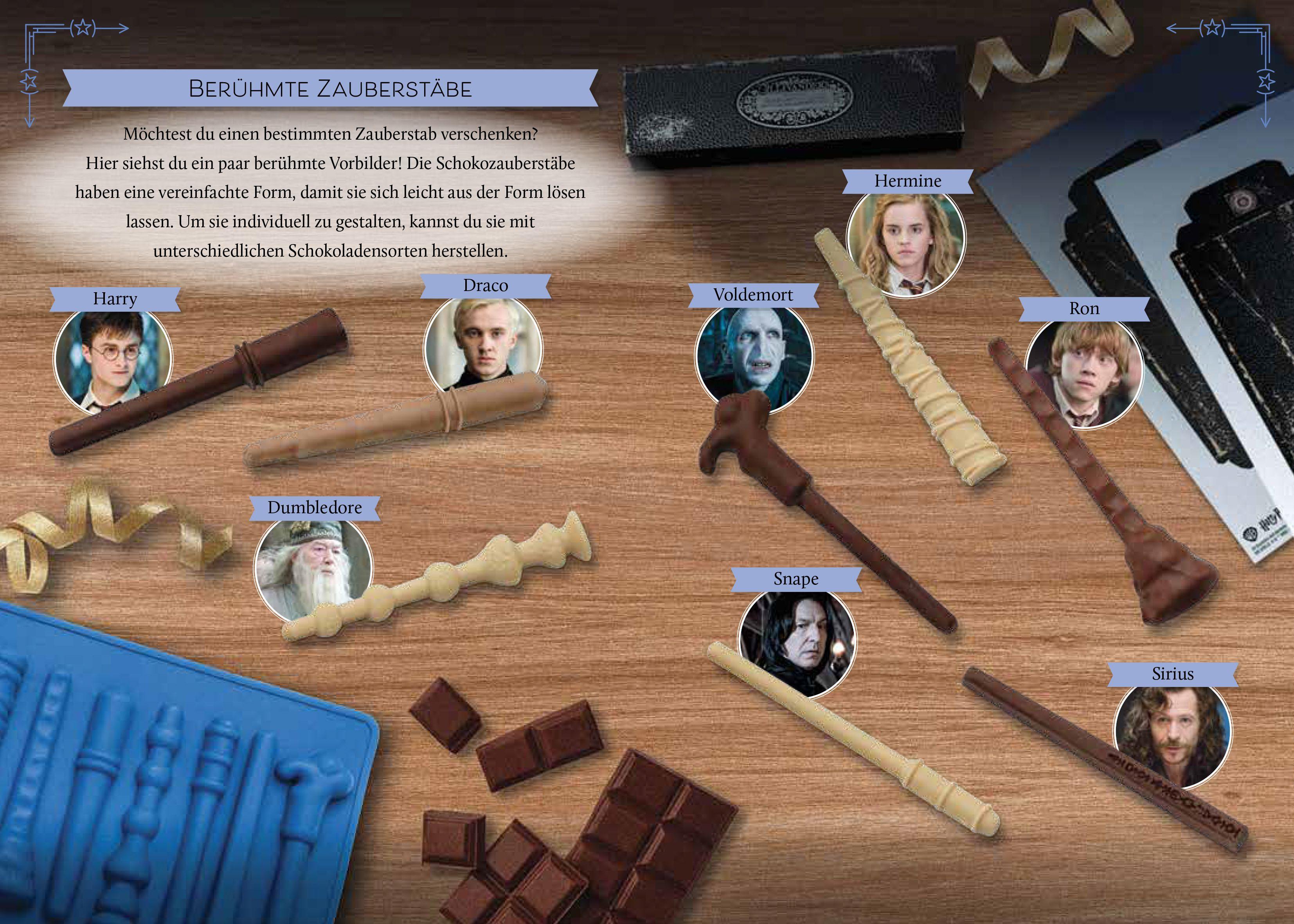 Beispielinhalt (Bild) Harry Potter: Schokozauberstab-Set