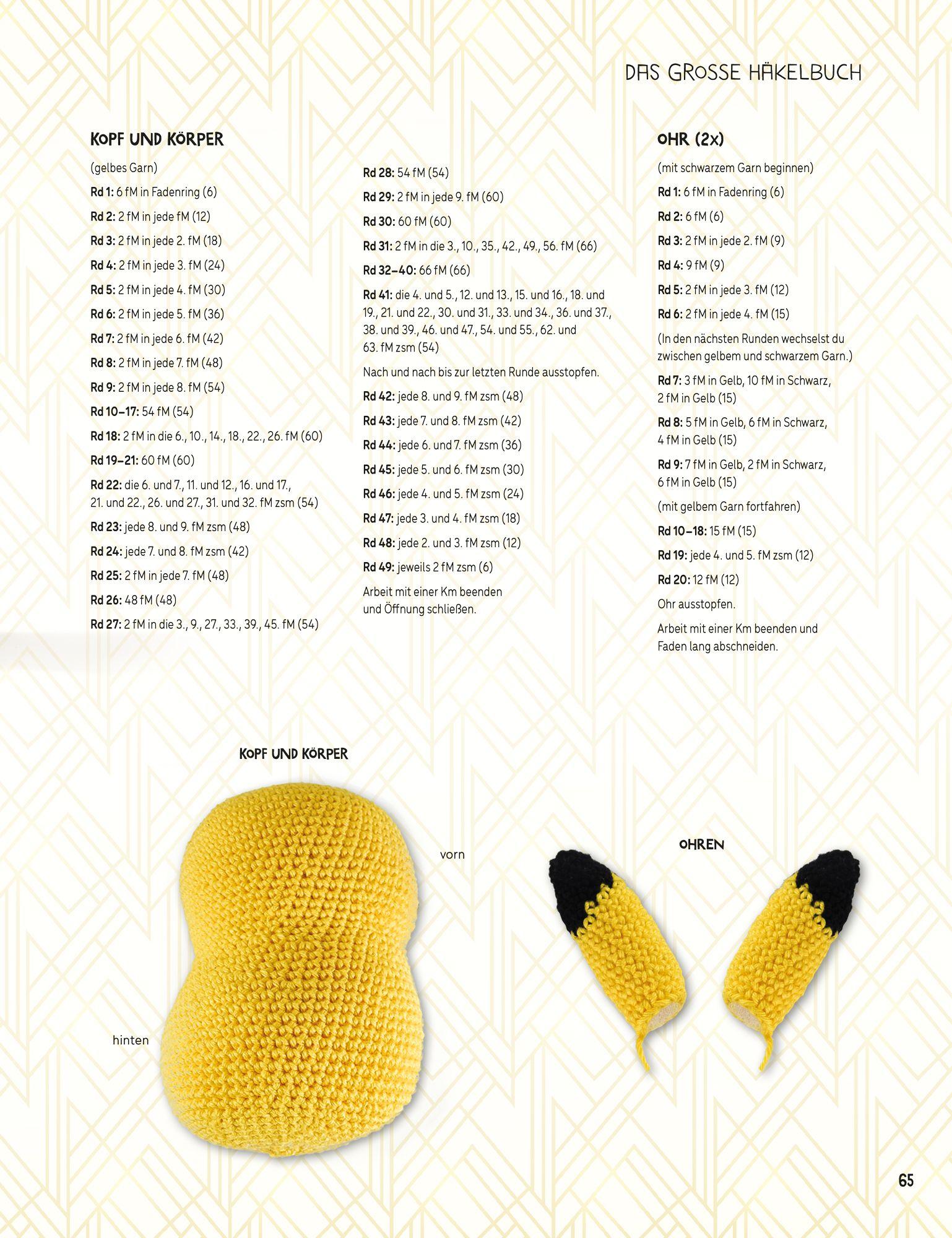 Beispielinhalt (Bild) Pokémon: Das große Häkelbuch