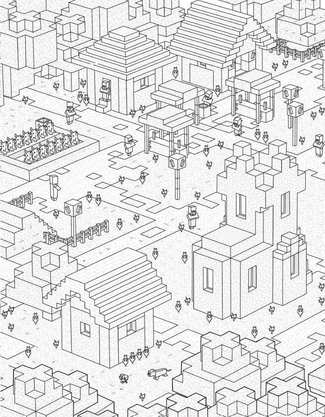 Beispielinhalt (Bild) Minecraft: Das ultimative Minecraft-Malbuch