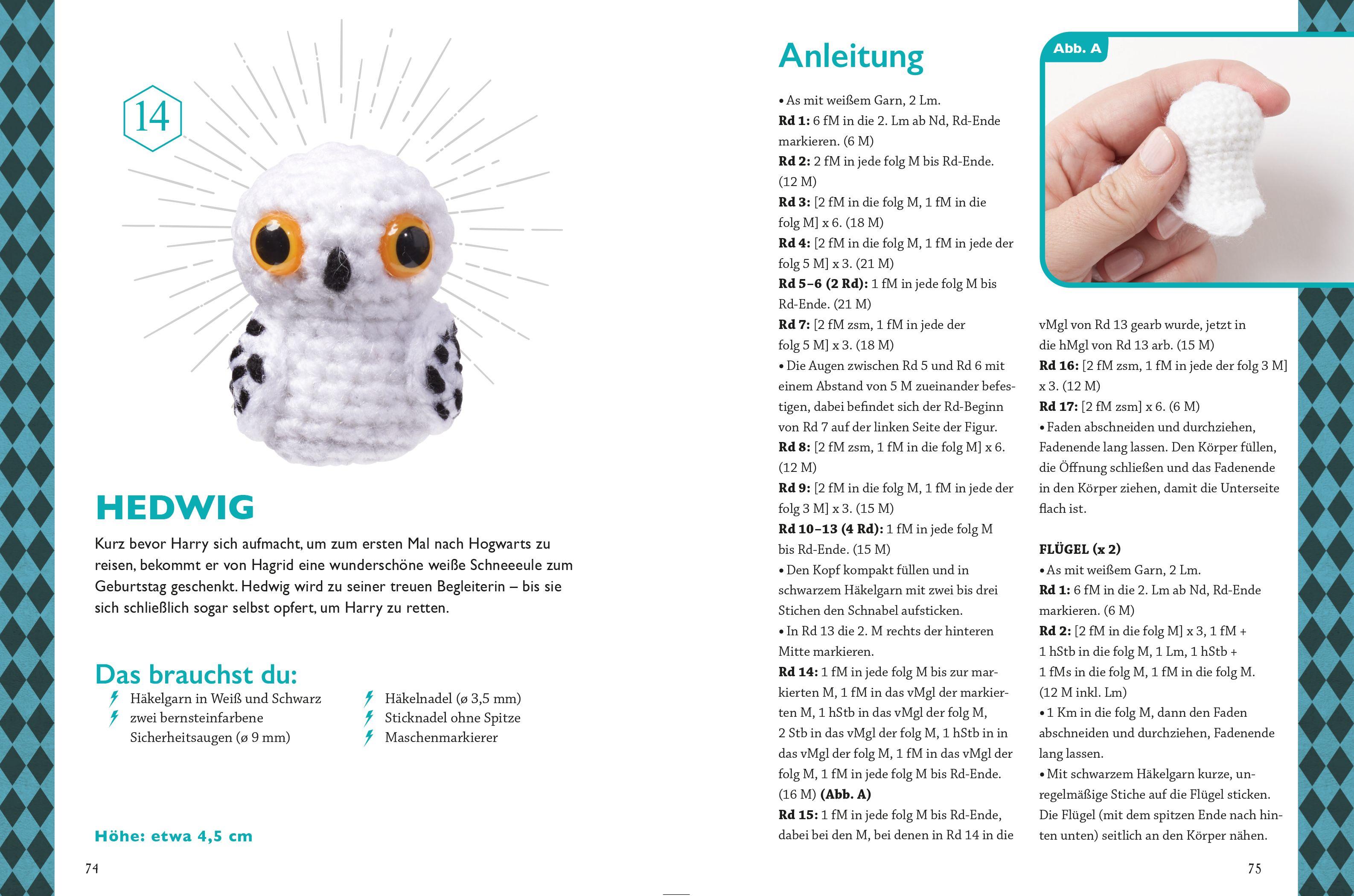 Beispielinhalt (Bild) Harry Potter: Häkelset - 14 magische Projekte aus der Zauberwelt