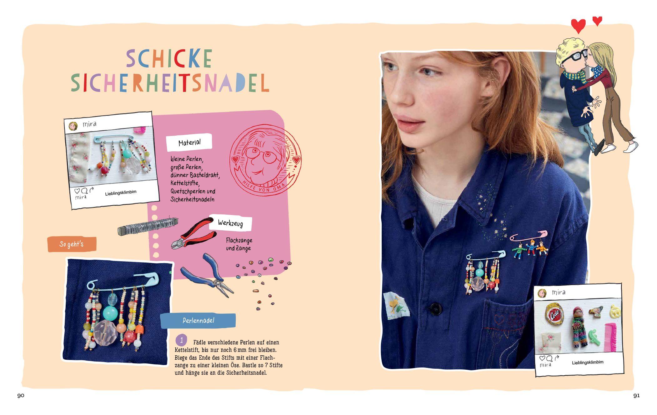 Beispielinhalt (Bild) Mira macht Sachen - #basteln #stricken #bauen #kreativsein #zeichnen #nähen