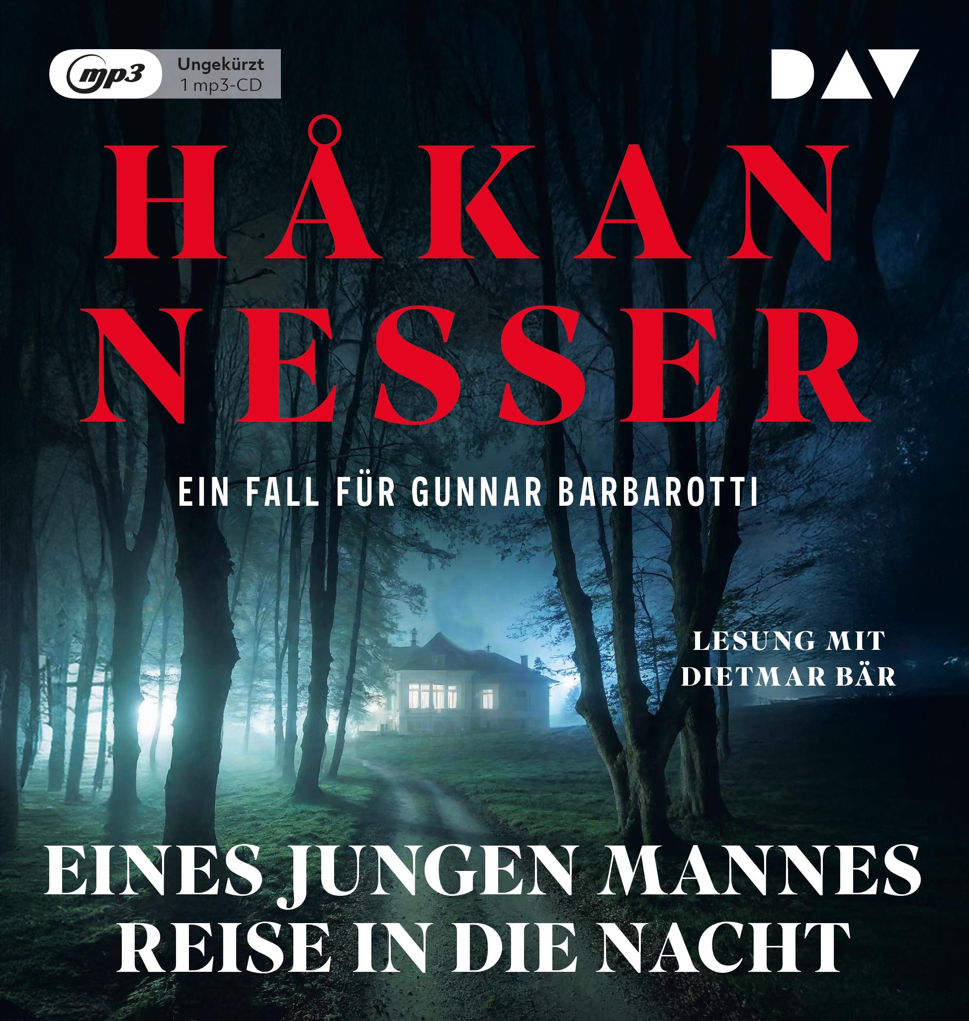 Vorderes Coverbild Eines jungen Mannes Reise in die Nacht. Ein Fall für Gunnar Barbarotti