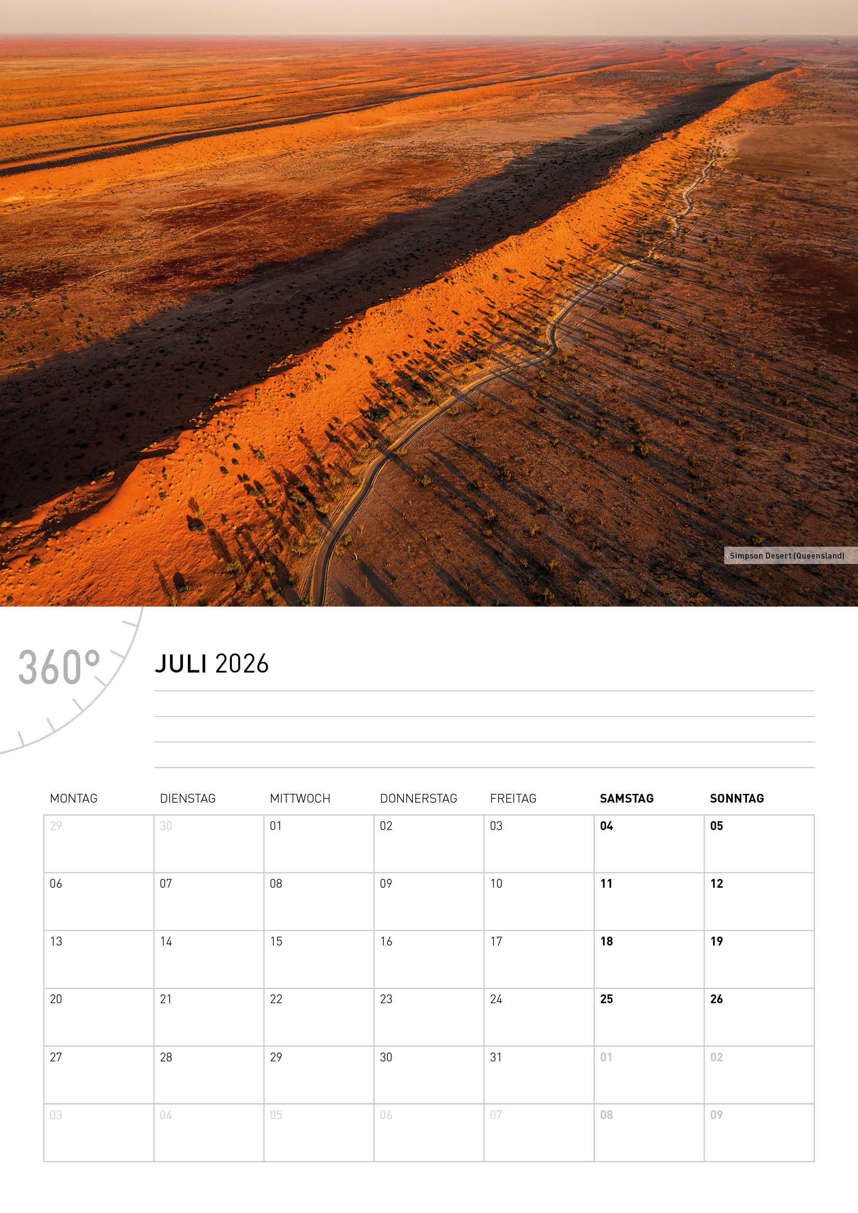 Beispielinhalt (Bild) Australien Broschürenkalender 2026