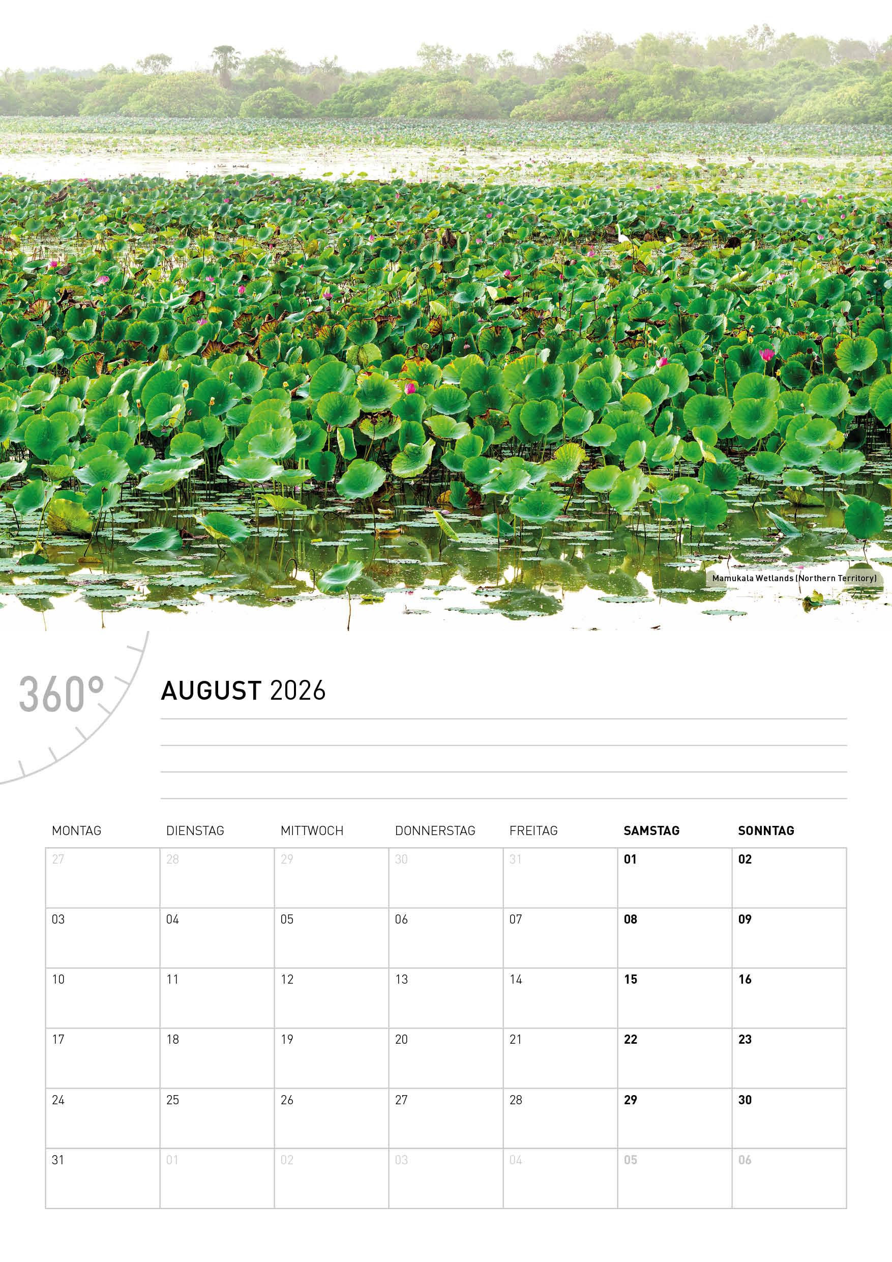 Beispielinhalt (Bild) Australien Broschürenkalender 2026
