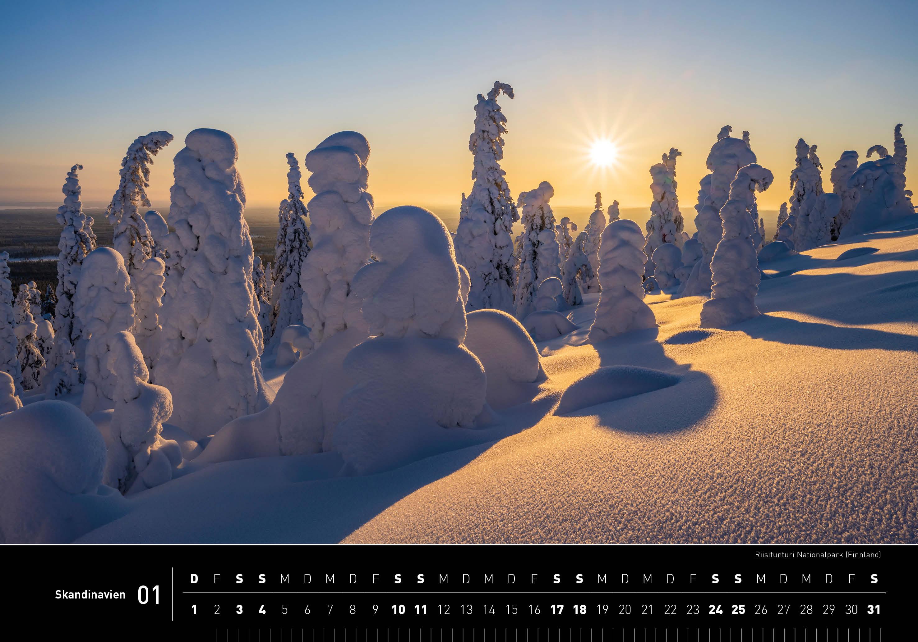 Beispielinhalt (Bild) Skandinavien Premiumkalender 2026