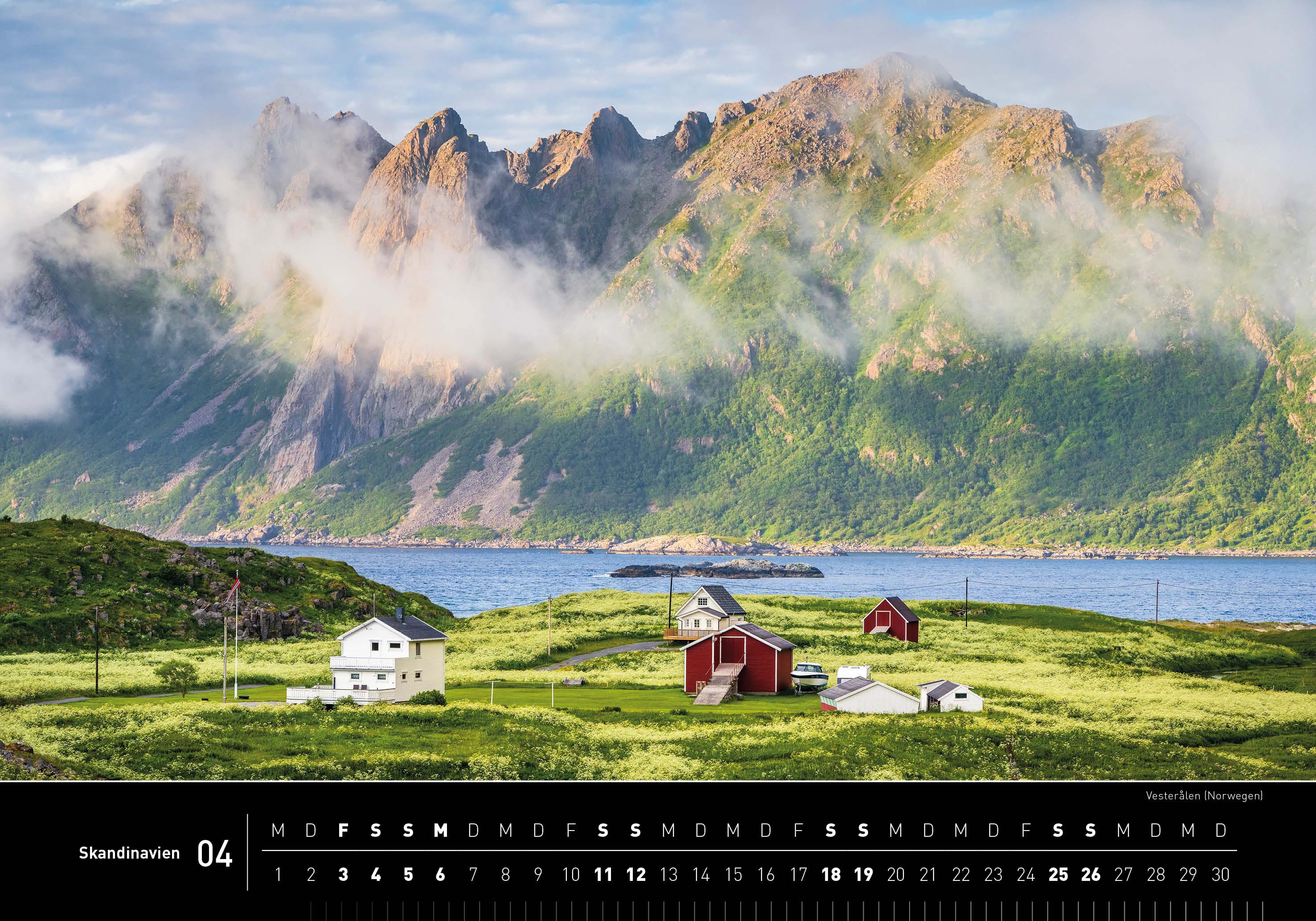 Beispielinhalt (Bild) Skandinavien Premiumkalender 2026