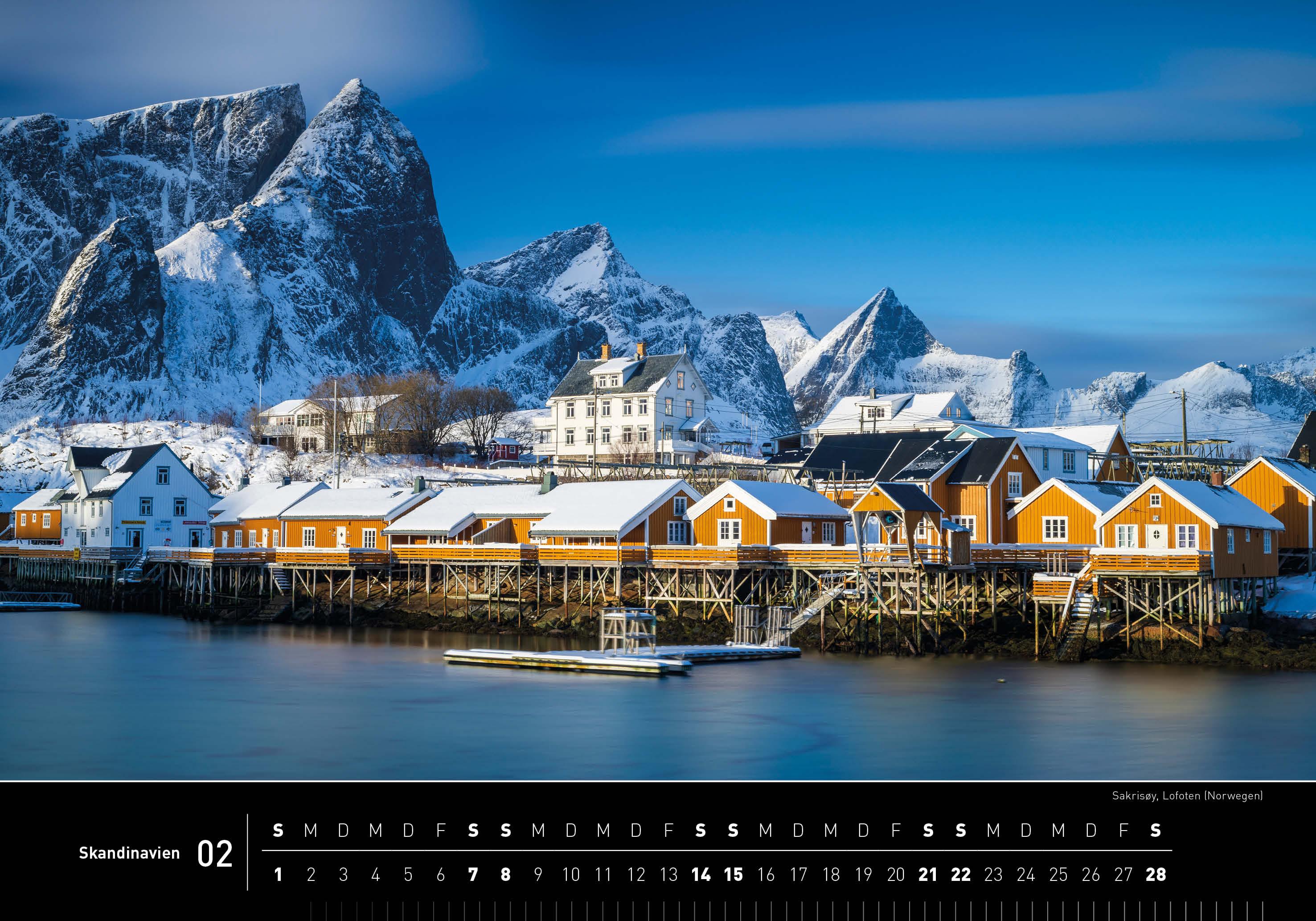 Beispielinhalt (Bild) Skandinavien Premiumkalender 2026