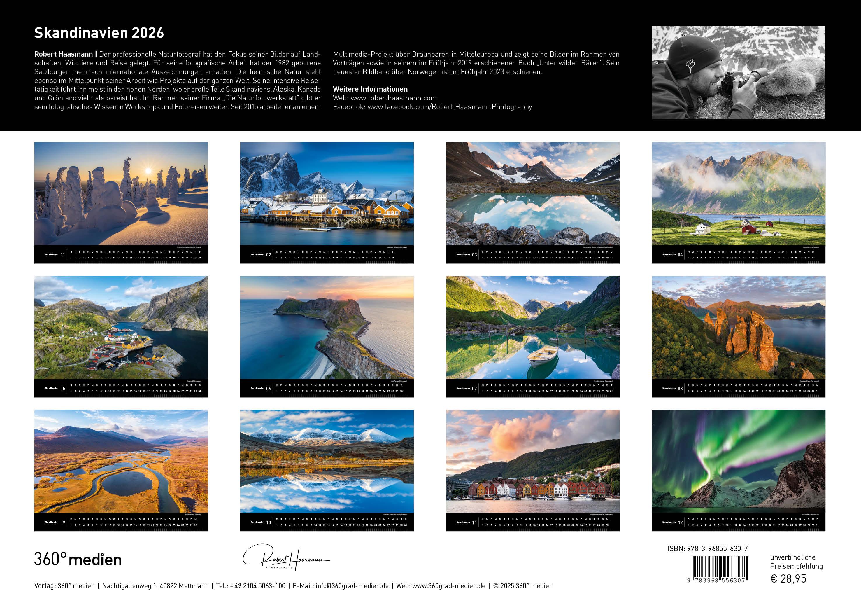 Rückseitencover Skandinavien Premiumkalender 2026