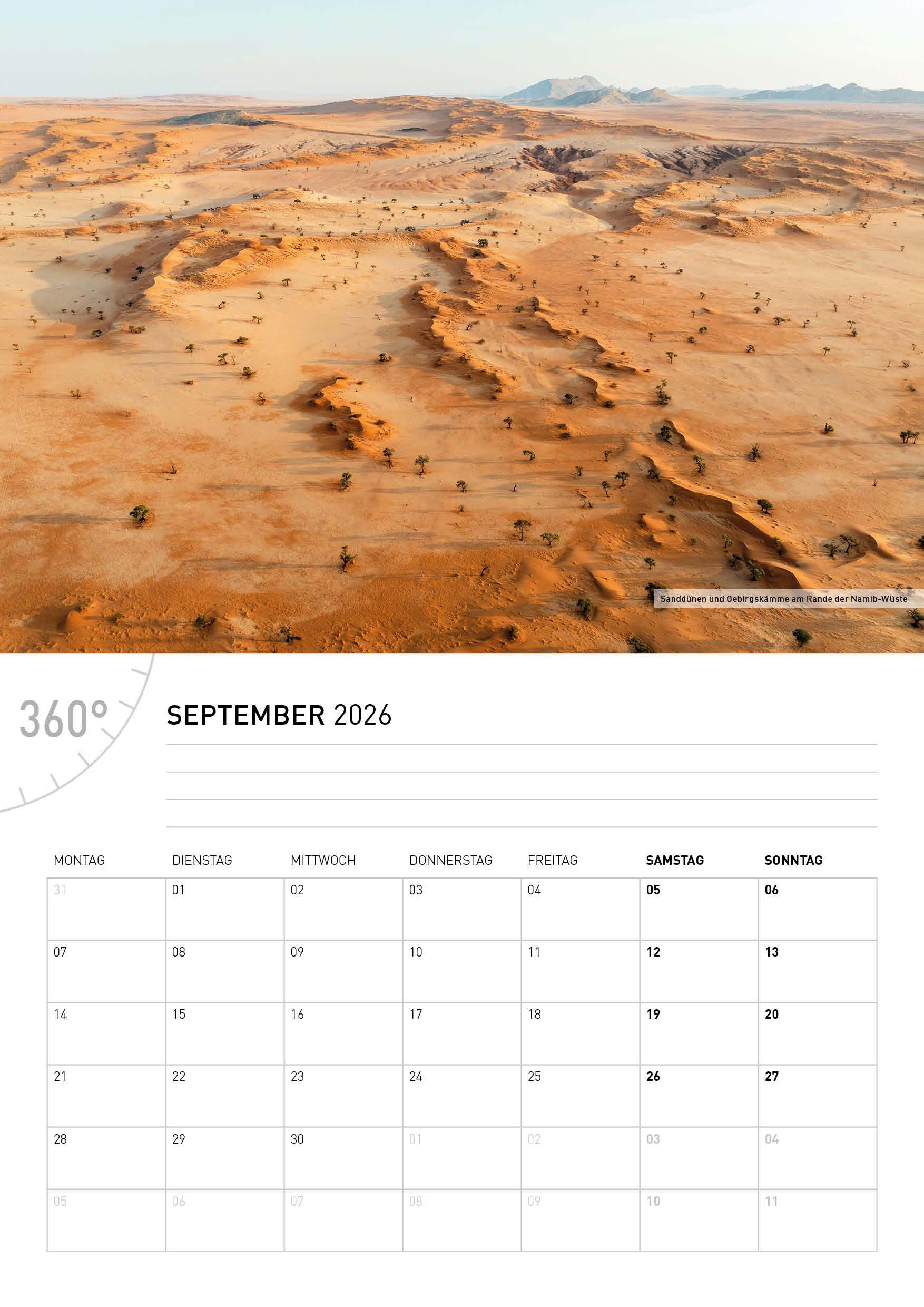Beispielinhalt (Bild) Namibia Broschürenkalender 2026