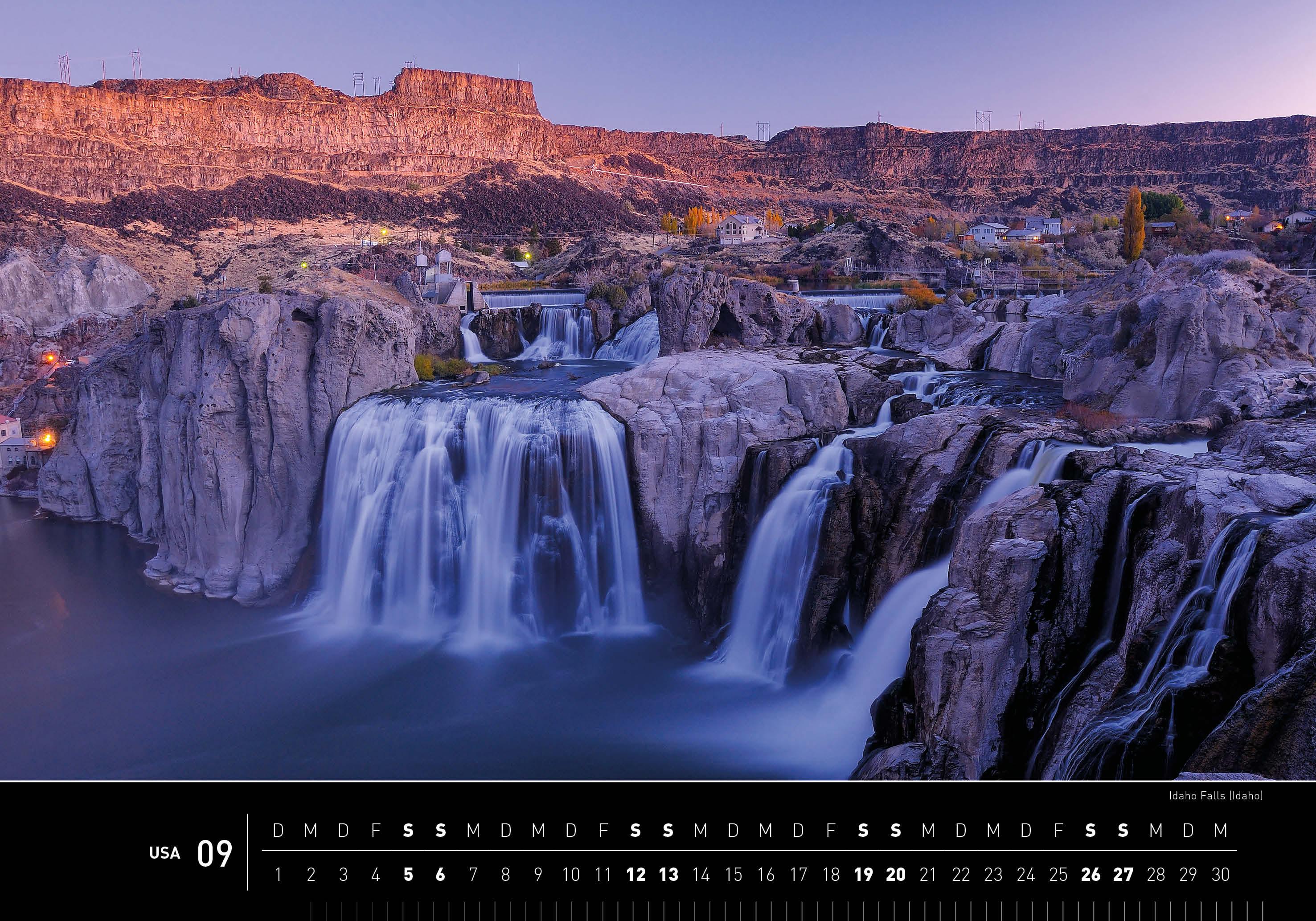 Beispielinhalt (Bild) USA Premiumkalender 2026