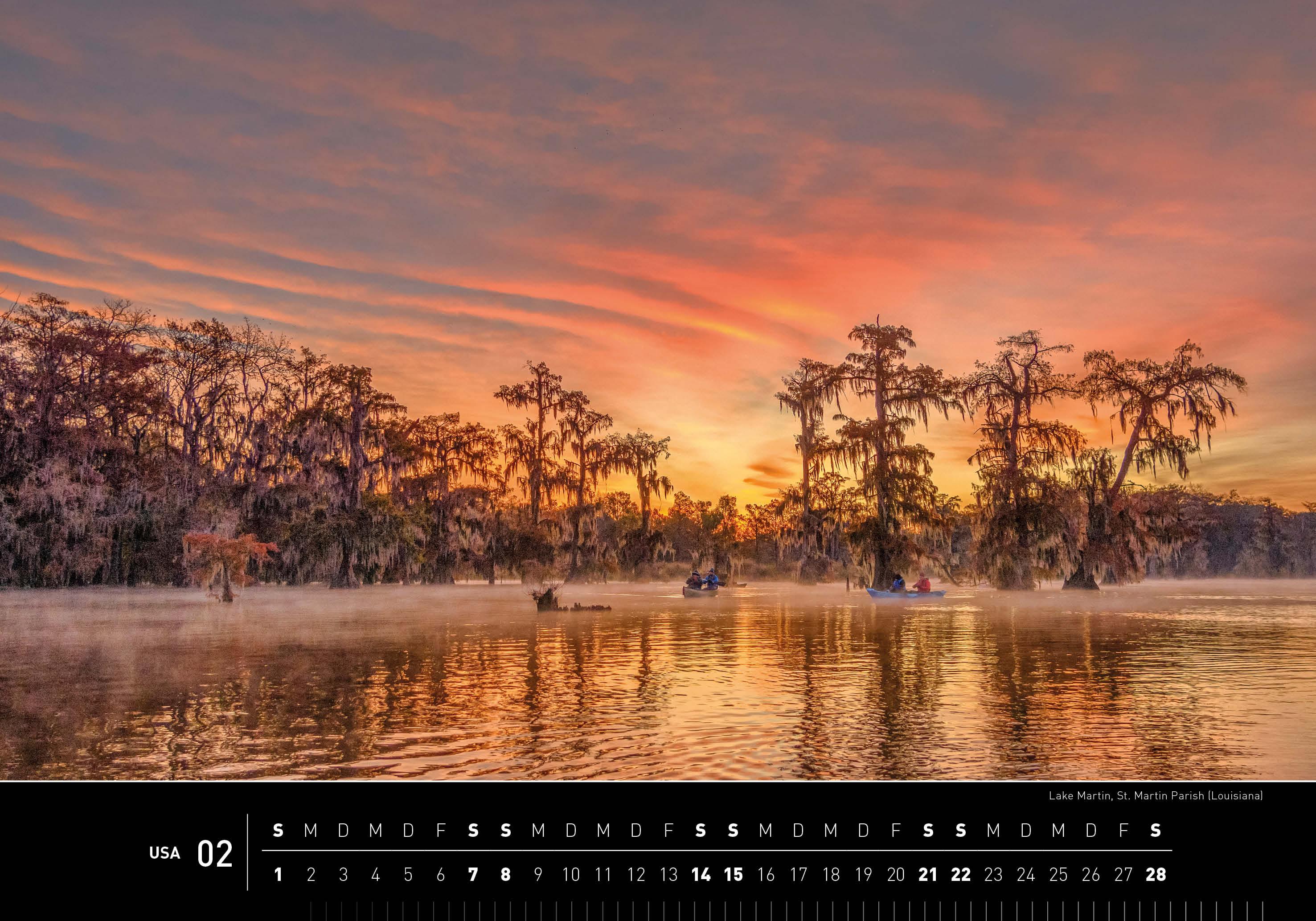 Beispielinhalt (Bild) USA Premiumkalender 2026