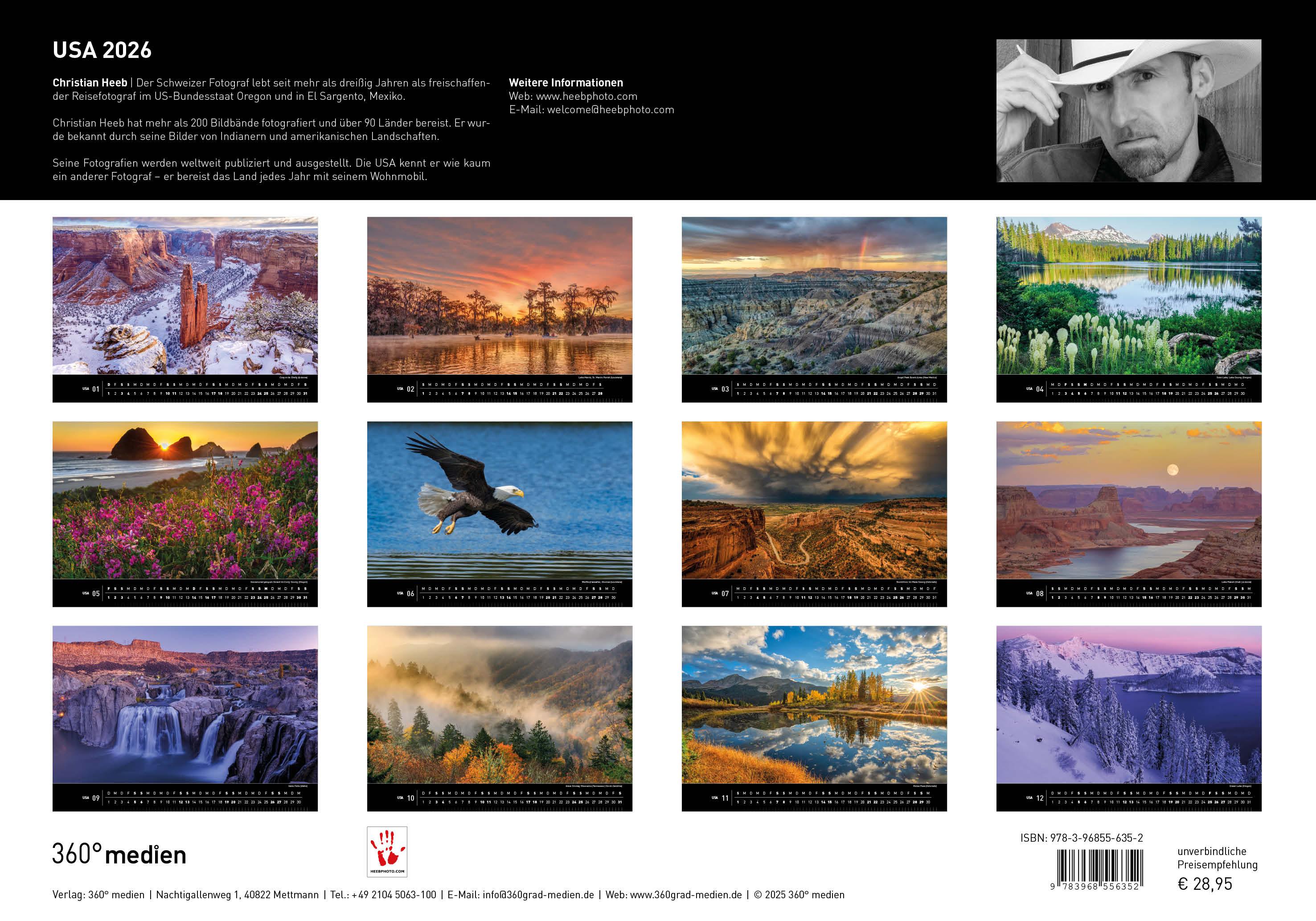 Rückseitencover USA Premiumkalender 2026