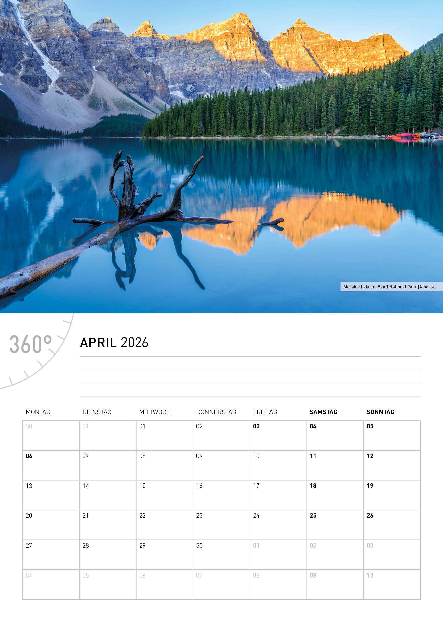 Beispielinhalt (Bild) Kanada Broschürenkalender 2026