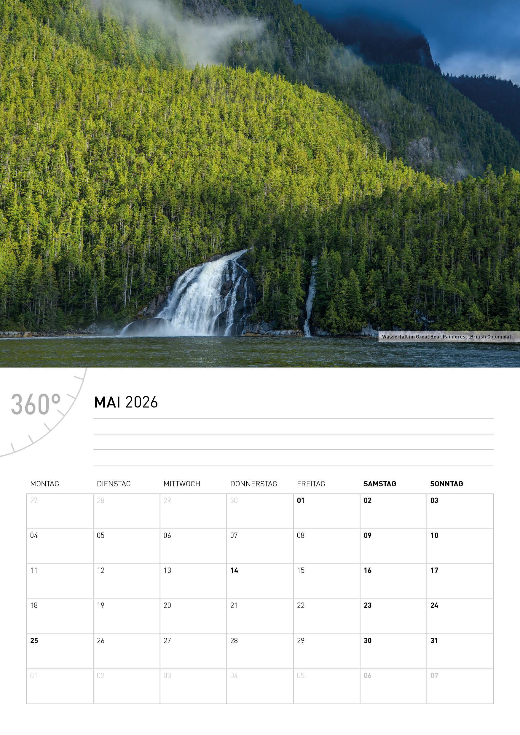 Beispielinhalt (Bild) Kanada Broschürenkalender 2026