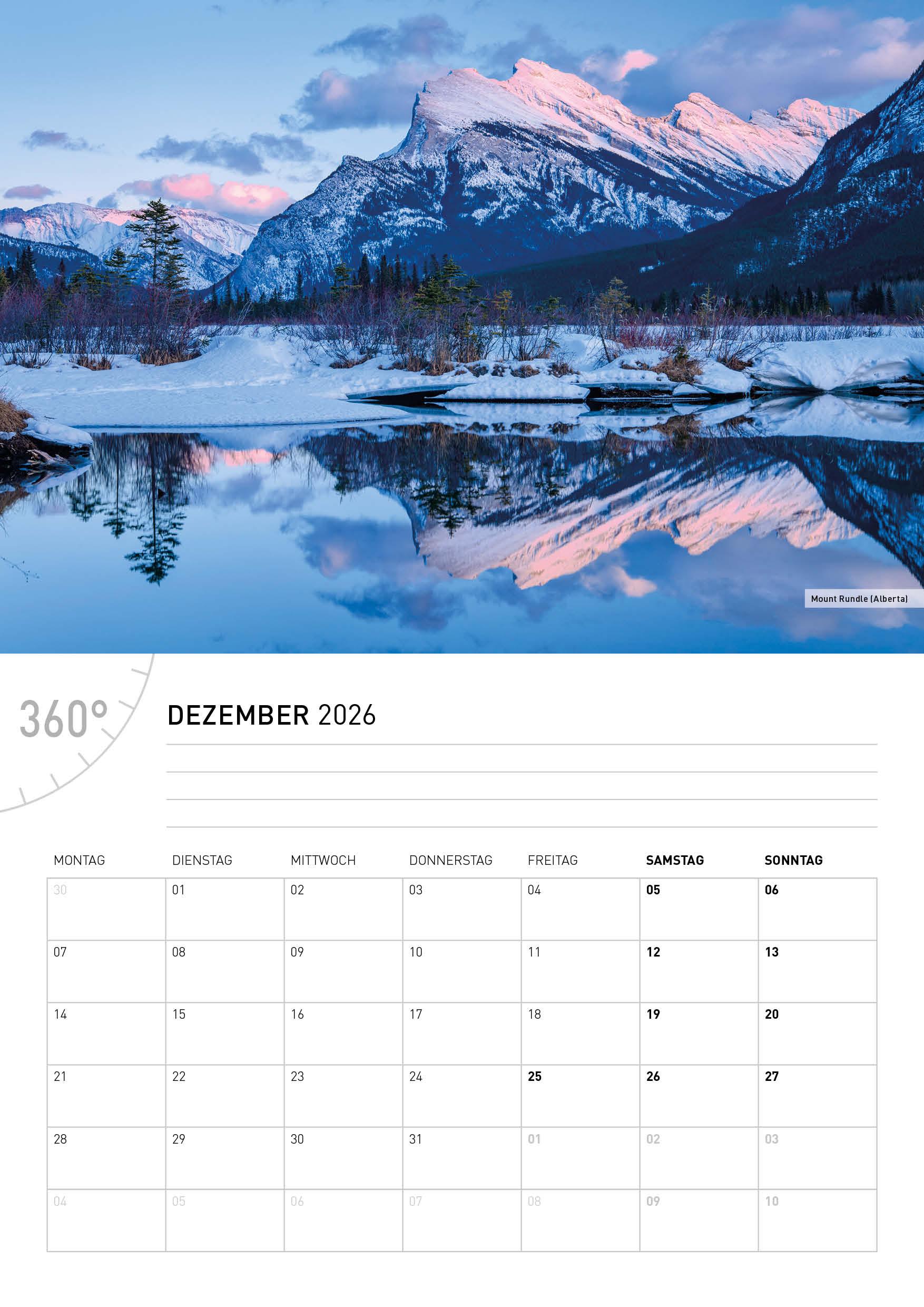 Beispielinhalt (Bild) Kanada Broschürenkalender 2026