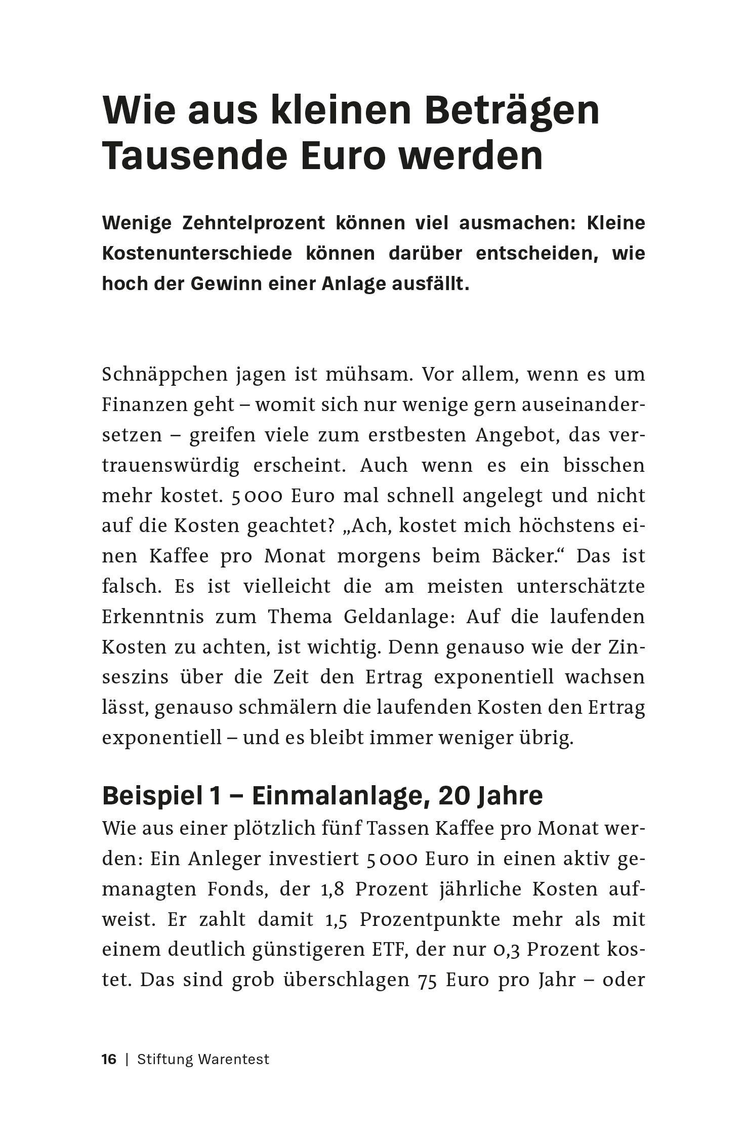 Beispielinhalt (Bild) Geldanlage Basics