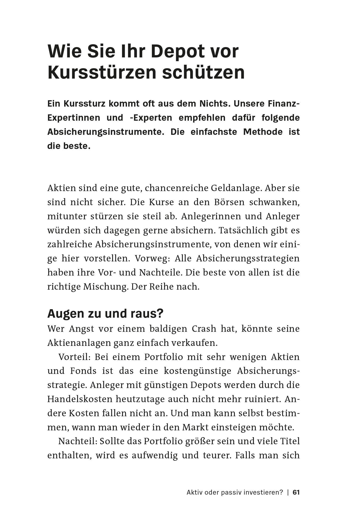 Beispielinhalt (Bild) Geldanlage Basics