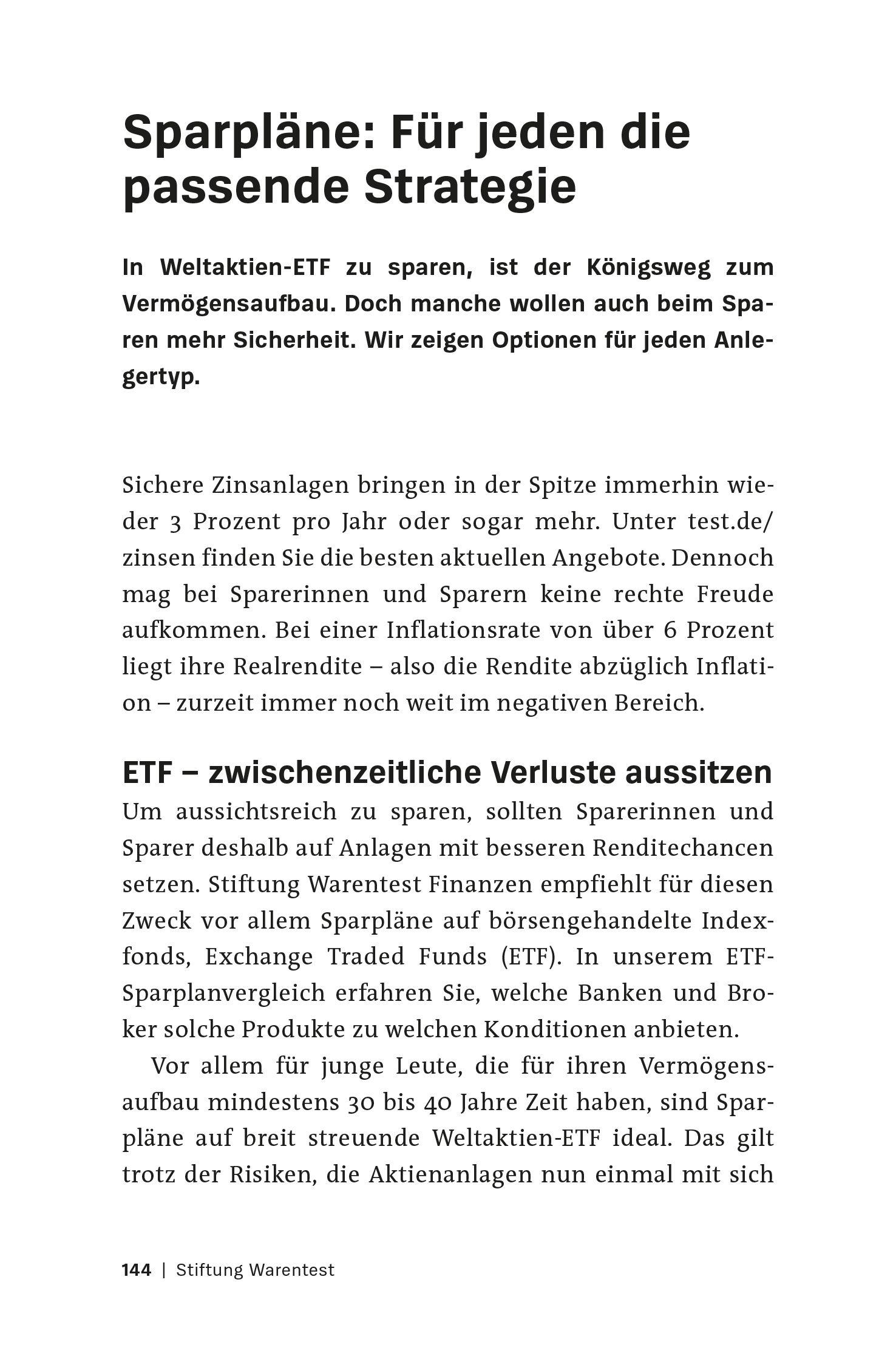 Beispielinhalt (Bild) Geldanlage Basics