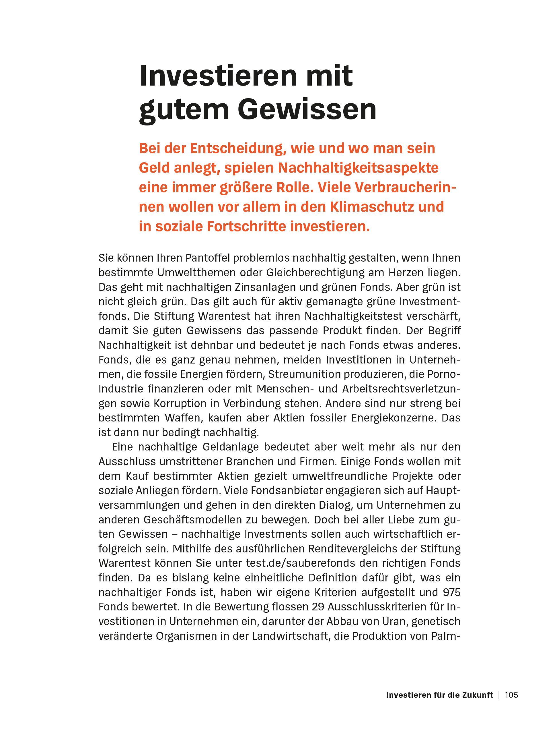 Beispielinhalt (Bild) Ausgesorgt