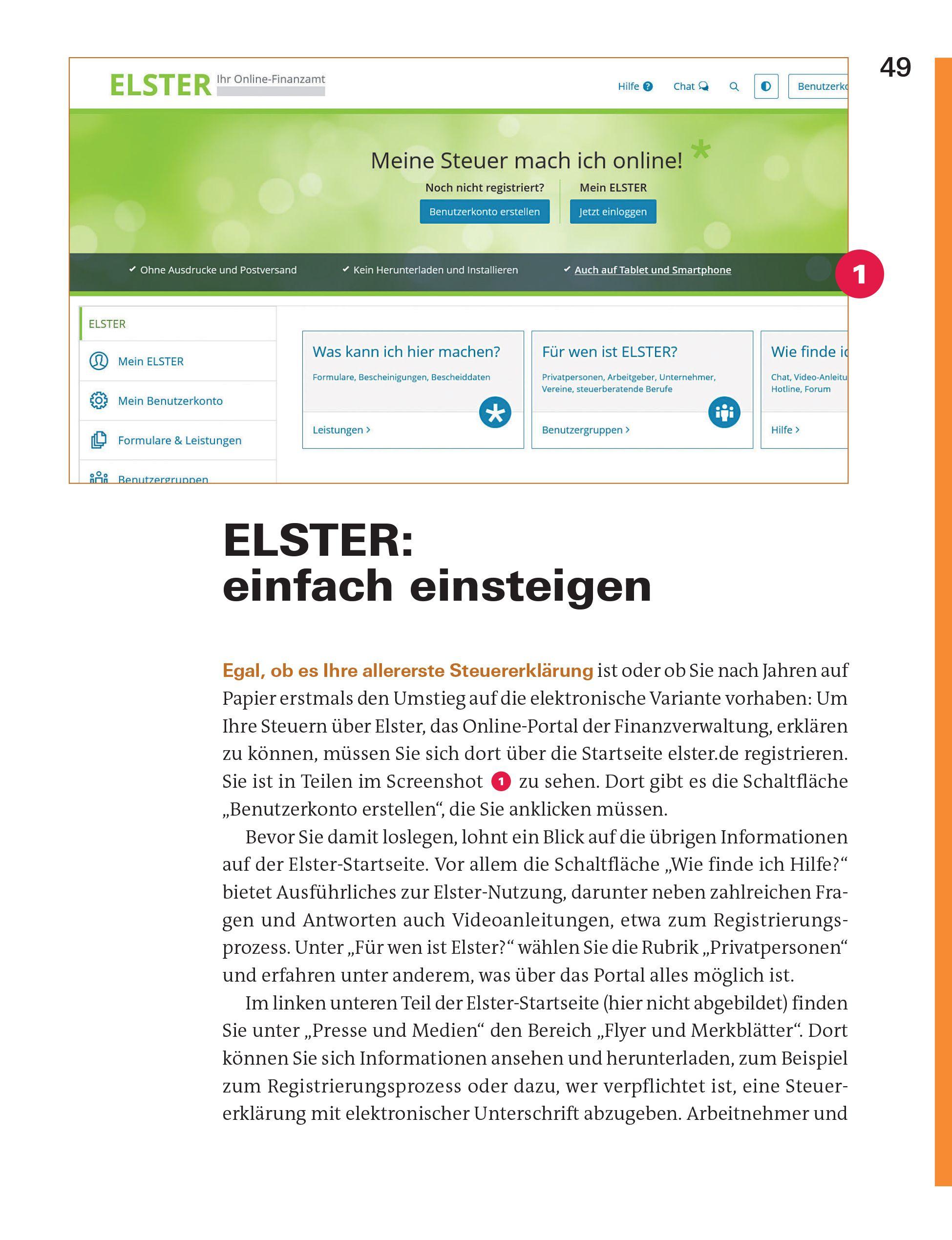 Beispielinhalt (Bild) Steuererklärung 2025/2026 - Rentner, Pensionäre