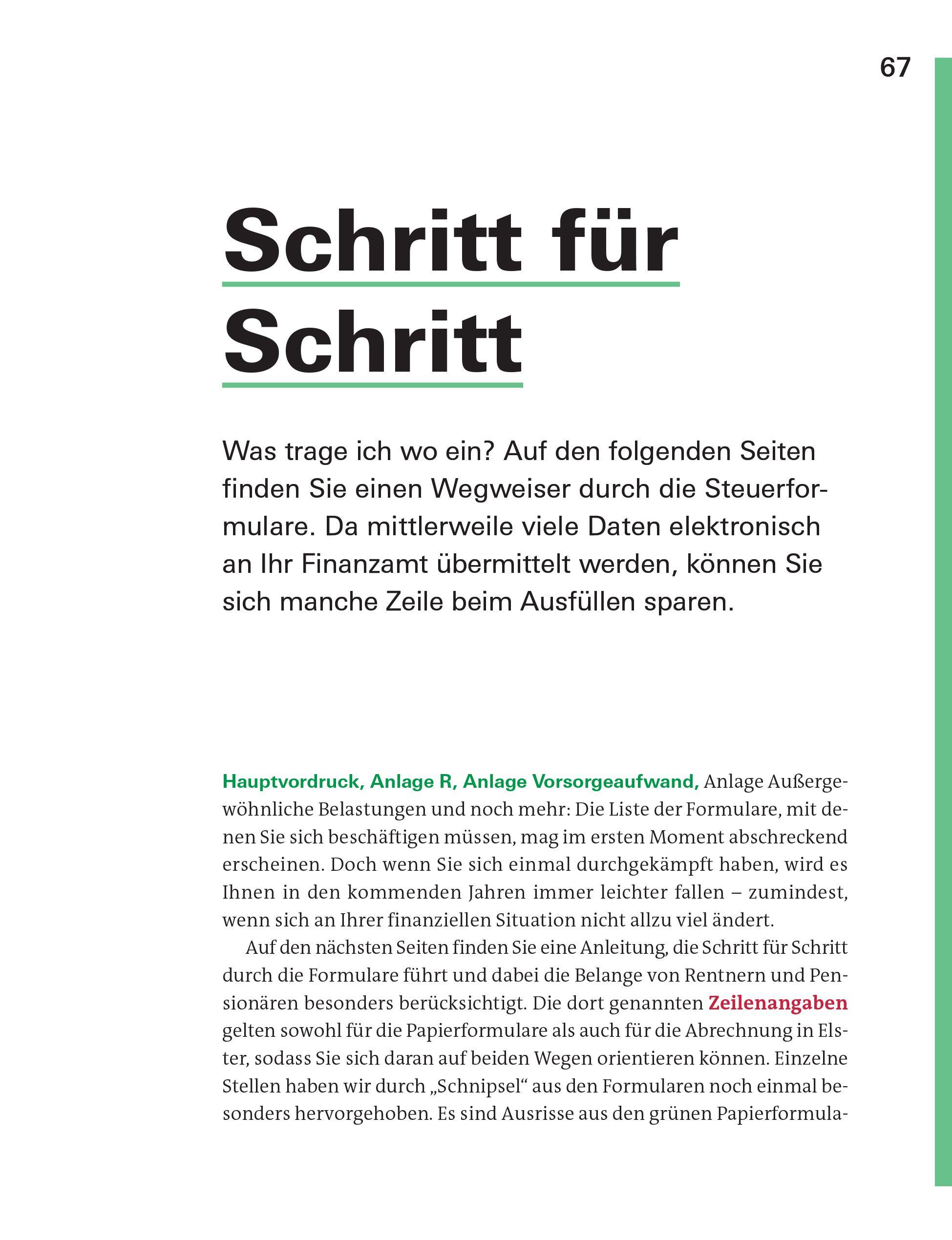 Beispielinhalt (Bild) Steuererklärung 2025/2026 - Rentner, Pensionäre