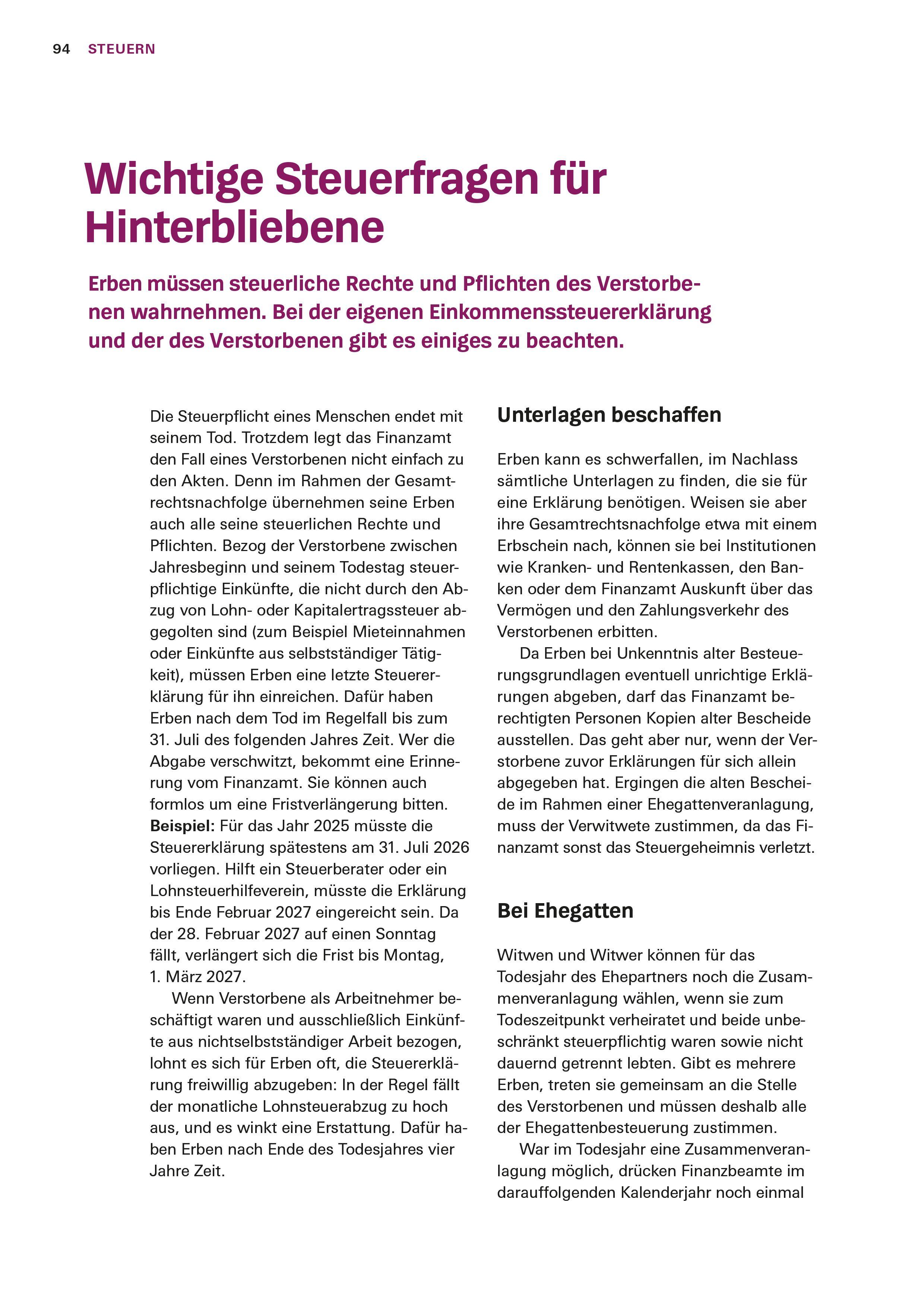 Beispielinhalt (Bild) Schnelle Hilfe im Trauerfall