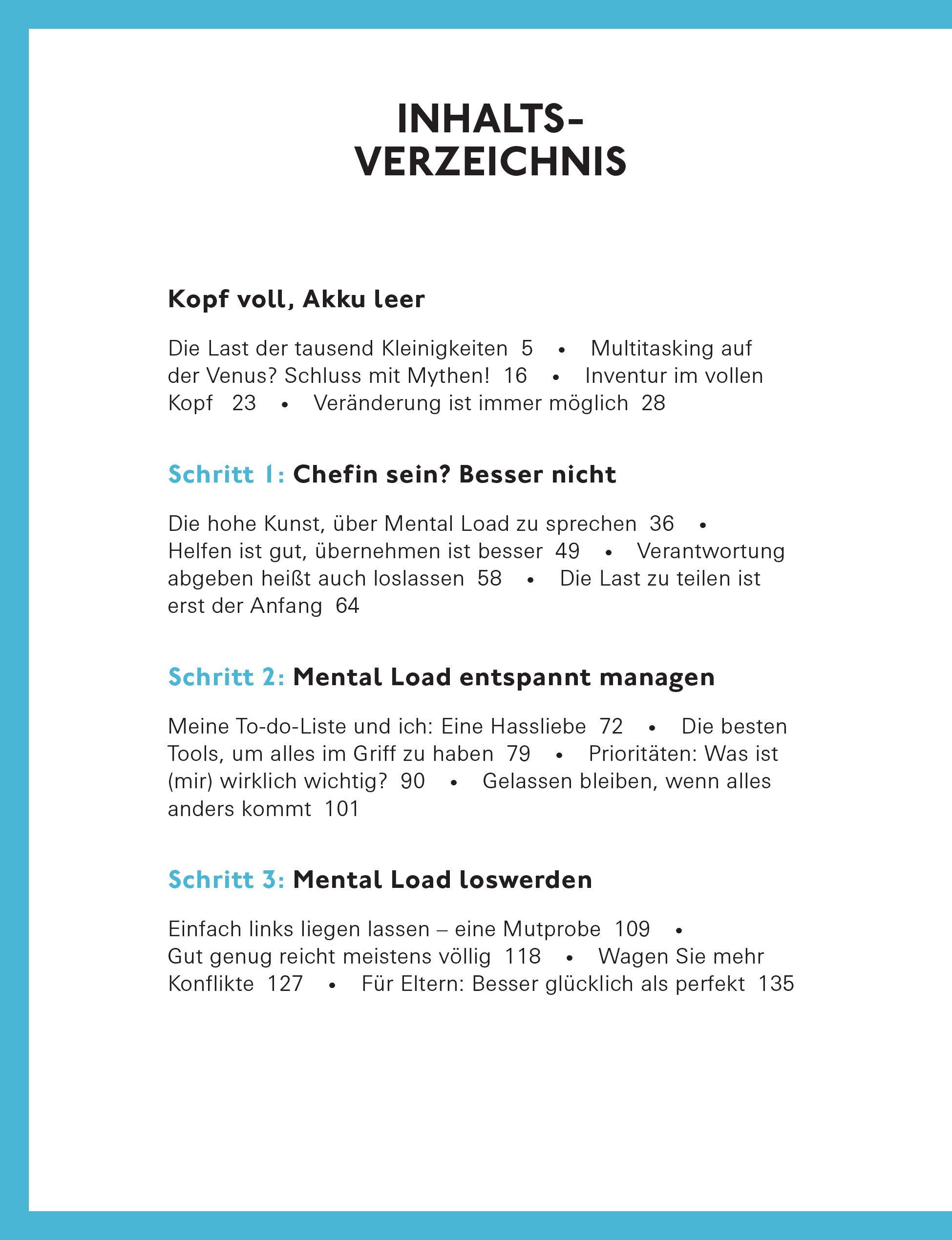 Beispielinhalt (Bild) Freier Kopf statt Mental Load