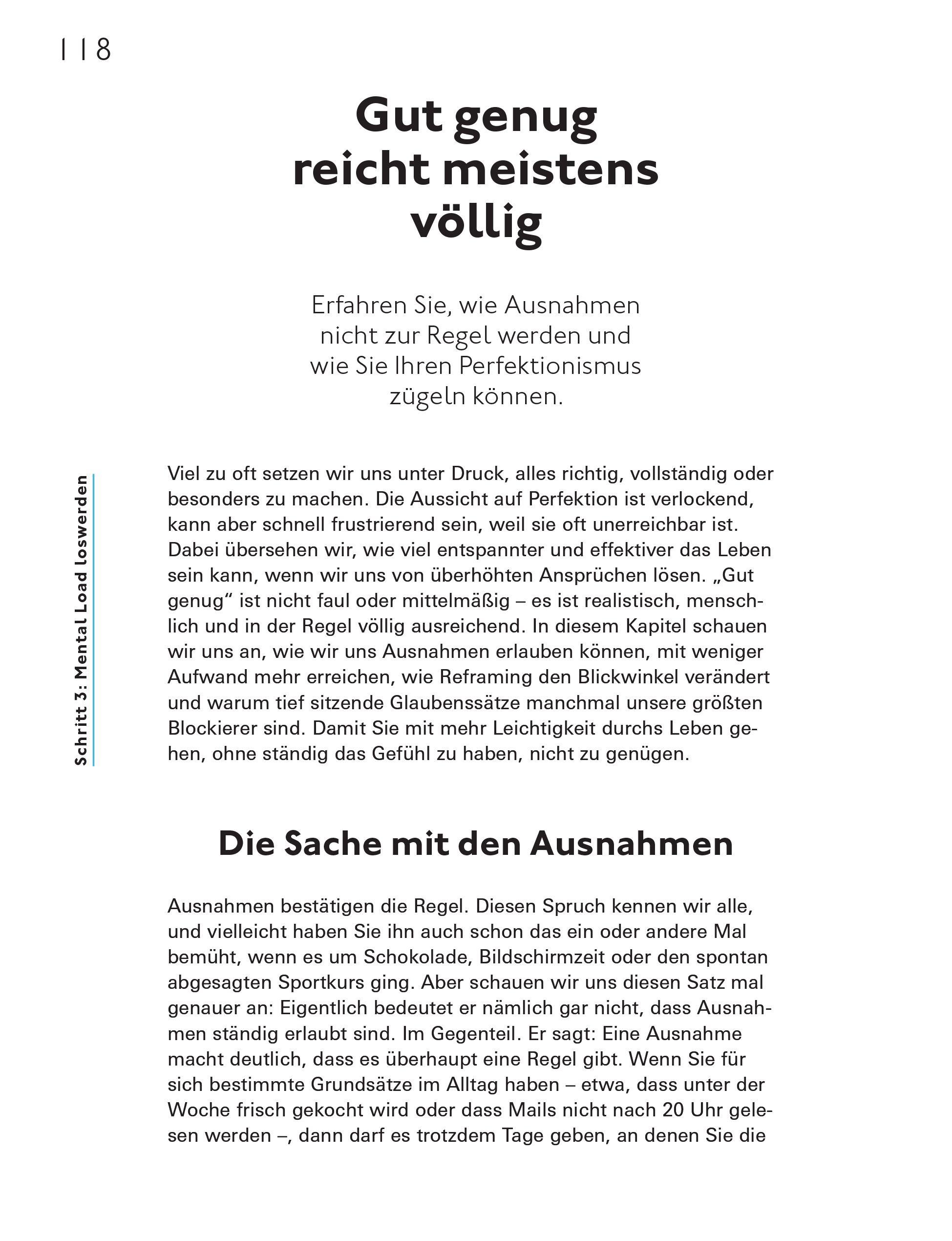 Beispielinhalt (Bild) Freier Kopf statt Mental Load